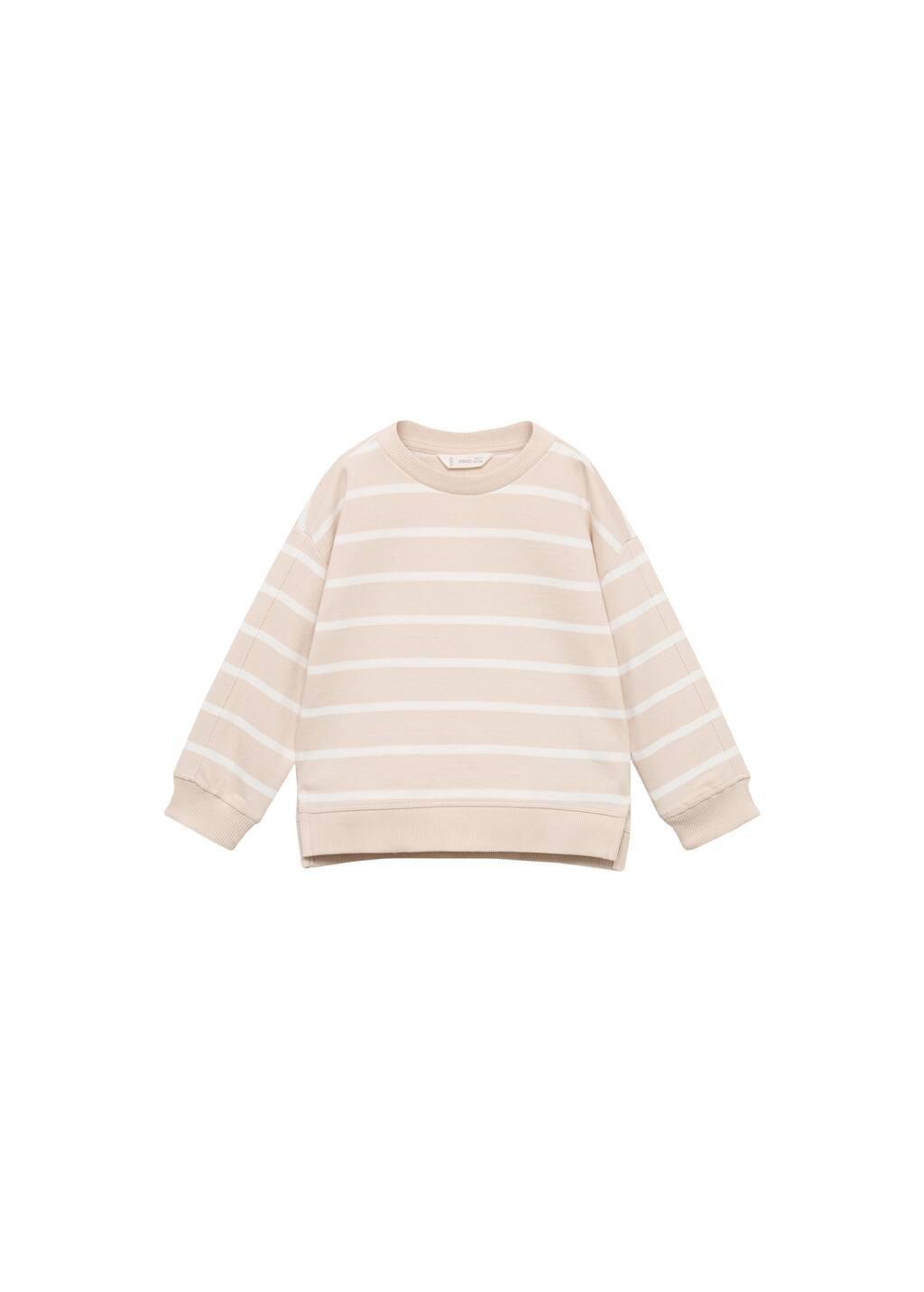 LT PASTEL BROWN Striped cotton-blend sweatshirt, Baby Boy, , large image number 2