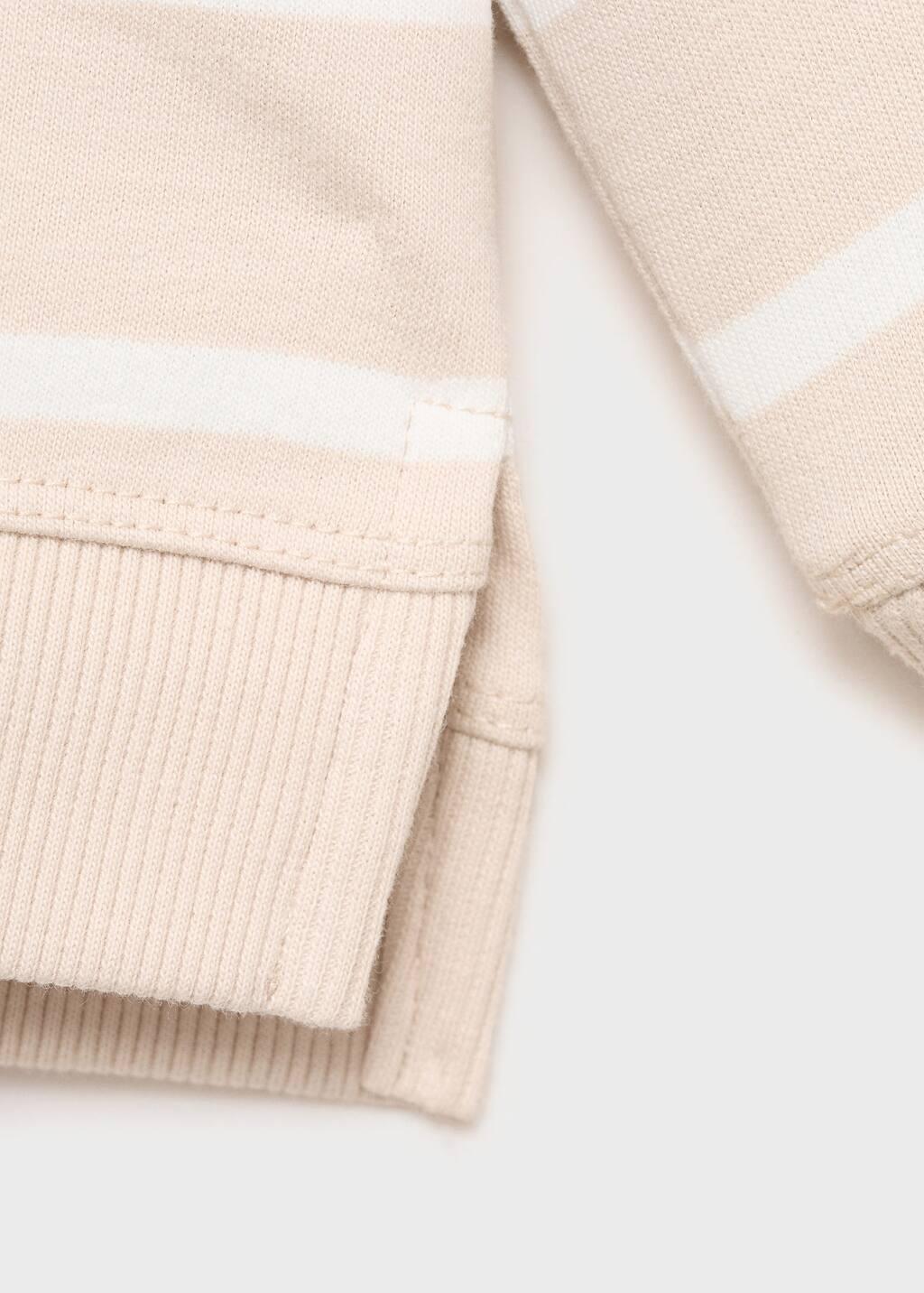 LT PASTEL BROWN Striped cotton-blend sweatshirt, Baby Boy, , large image number 3