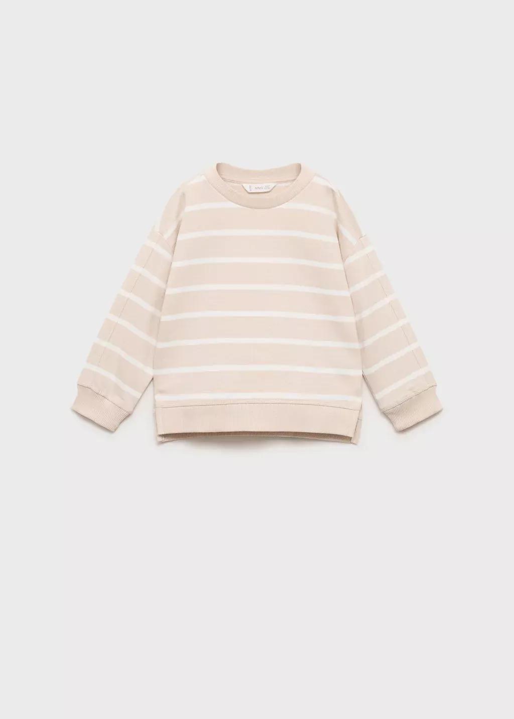 LT PASTEL BROWN Striped cotton-blend sweatshirt, Baby Boy, , large image number 4