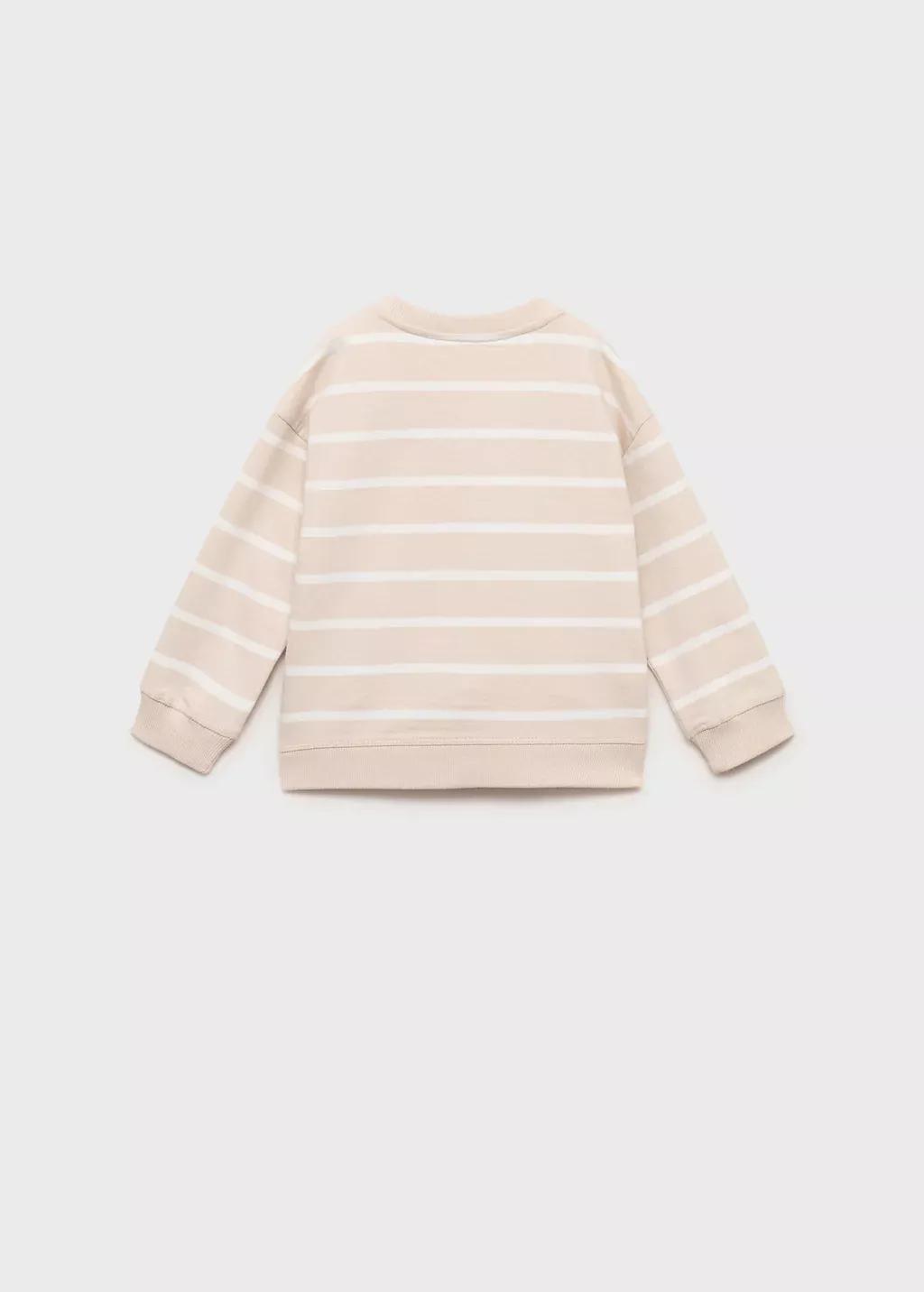 LT PASTEL BROWN Striped cotton-blend sweatshirt, Baby Boy, , large image number 5