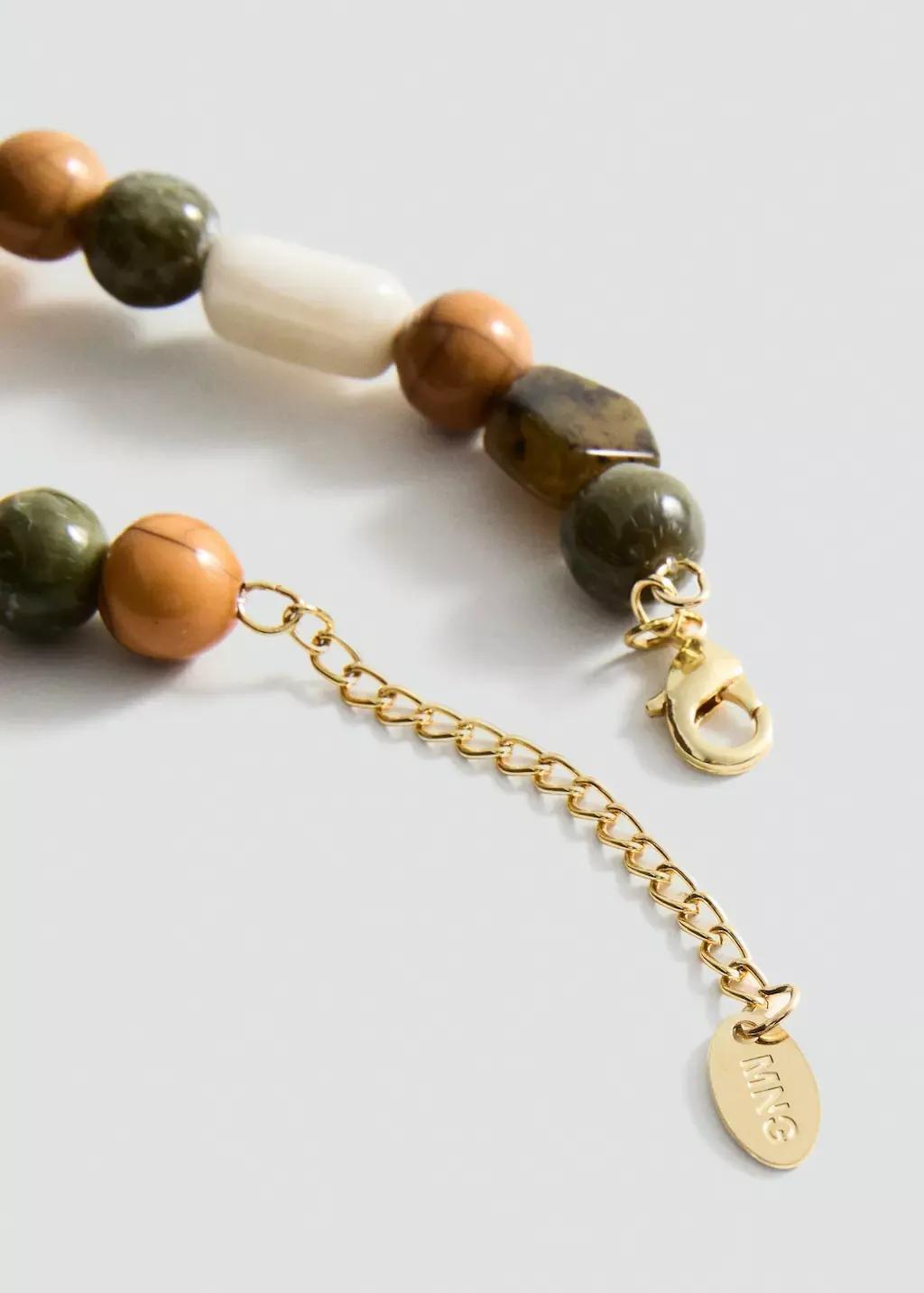GREEN Combined ball necklace, , medium