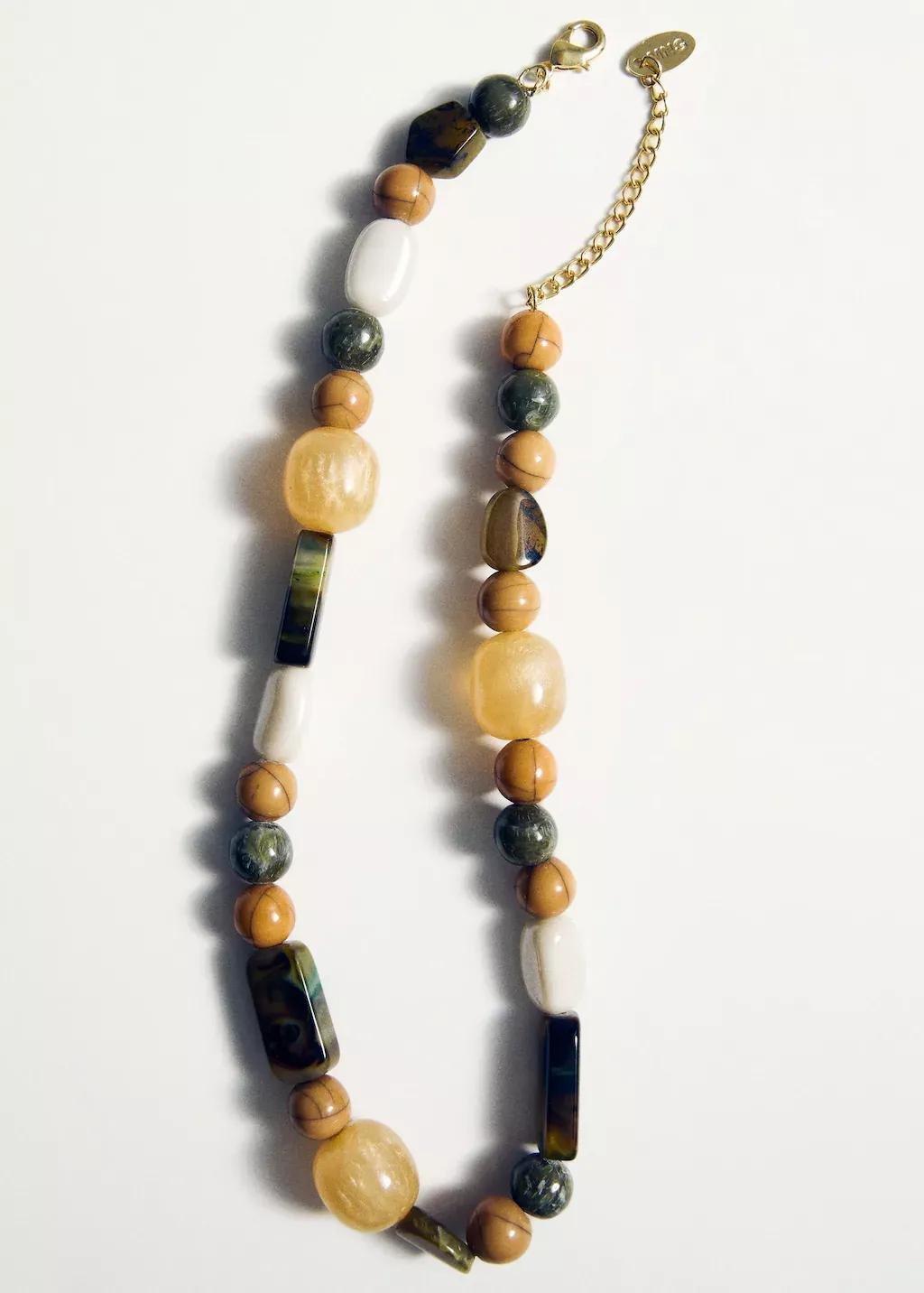 GREEN Combined ball necklace, 0201_40, large image number 1