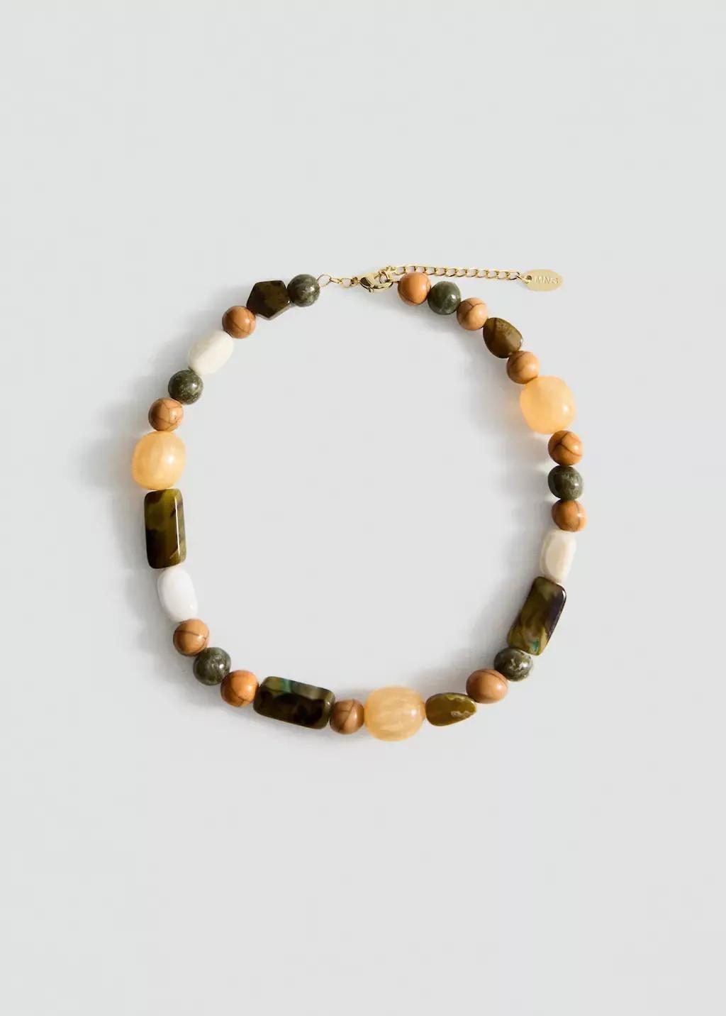GREEN Combined ball necklace, 0201_40, large image number 2