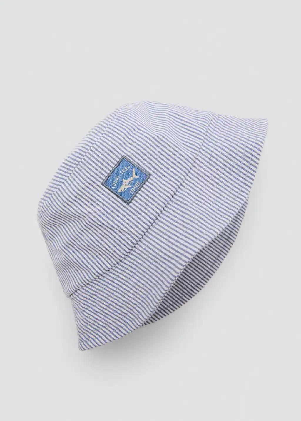 Blue Lt Pastel Striped Bucket Hat, Baby Boy, , large image number 1