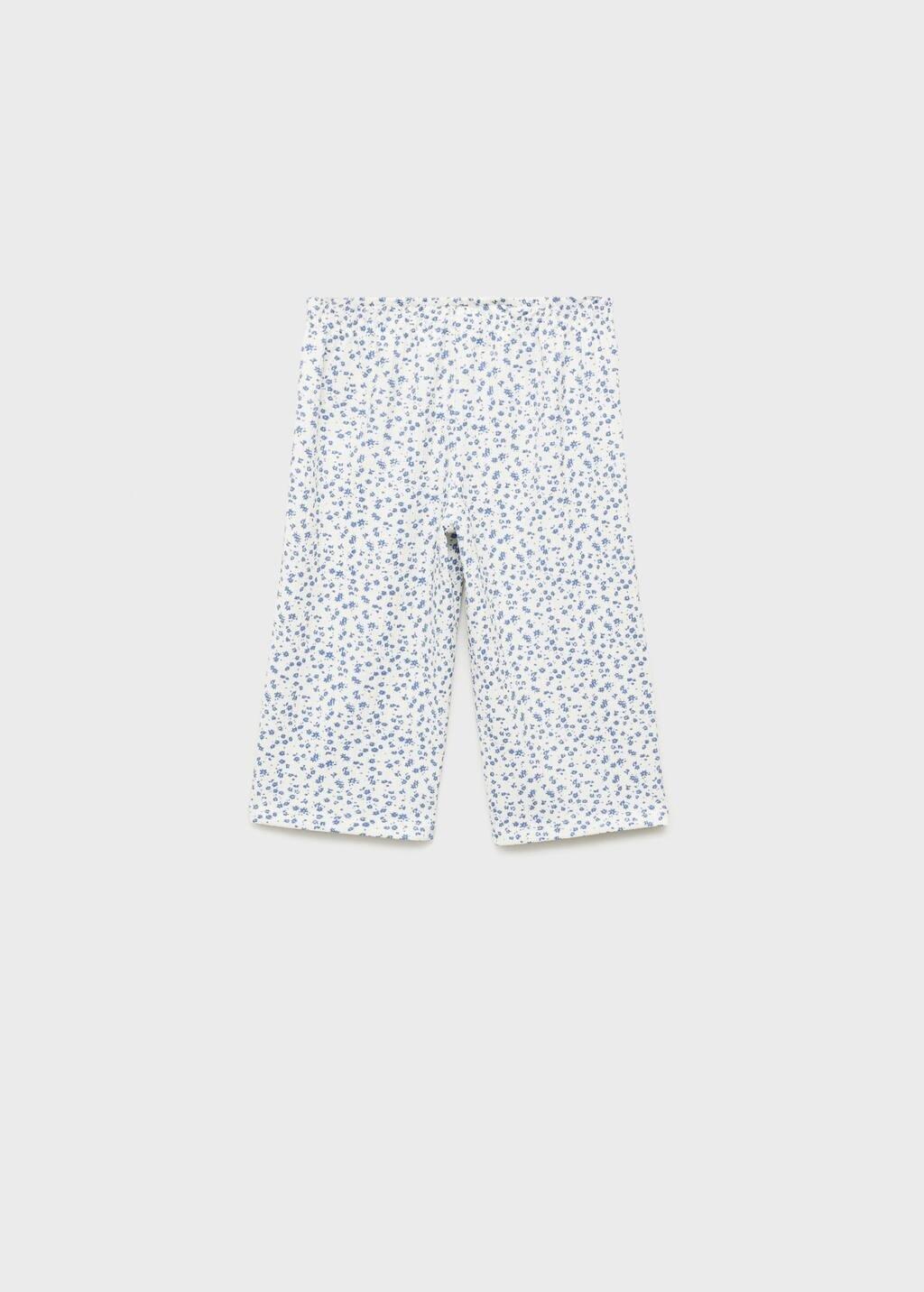Blue Floral Print Shorts, Kids Girls, , large image number 2