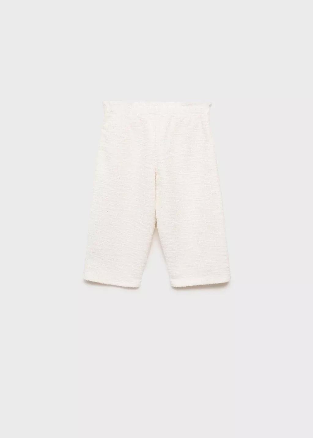 White Tweed Straight Trousers, Baby Girl, , large image number 4