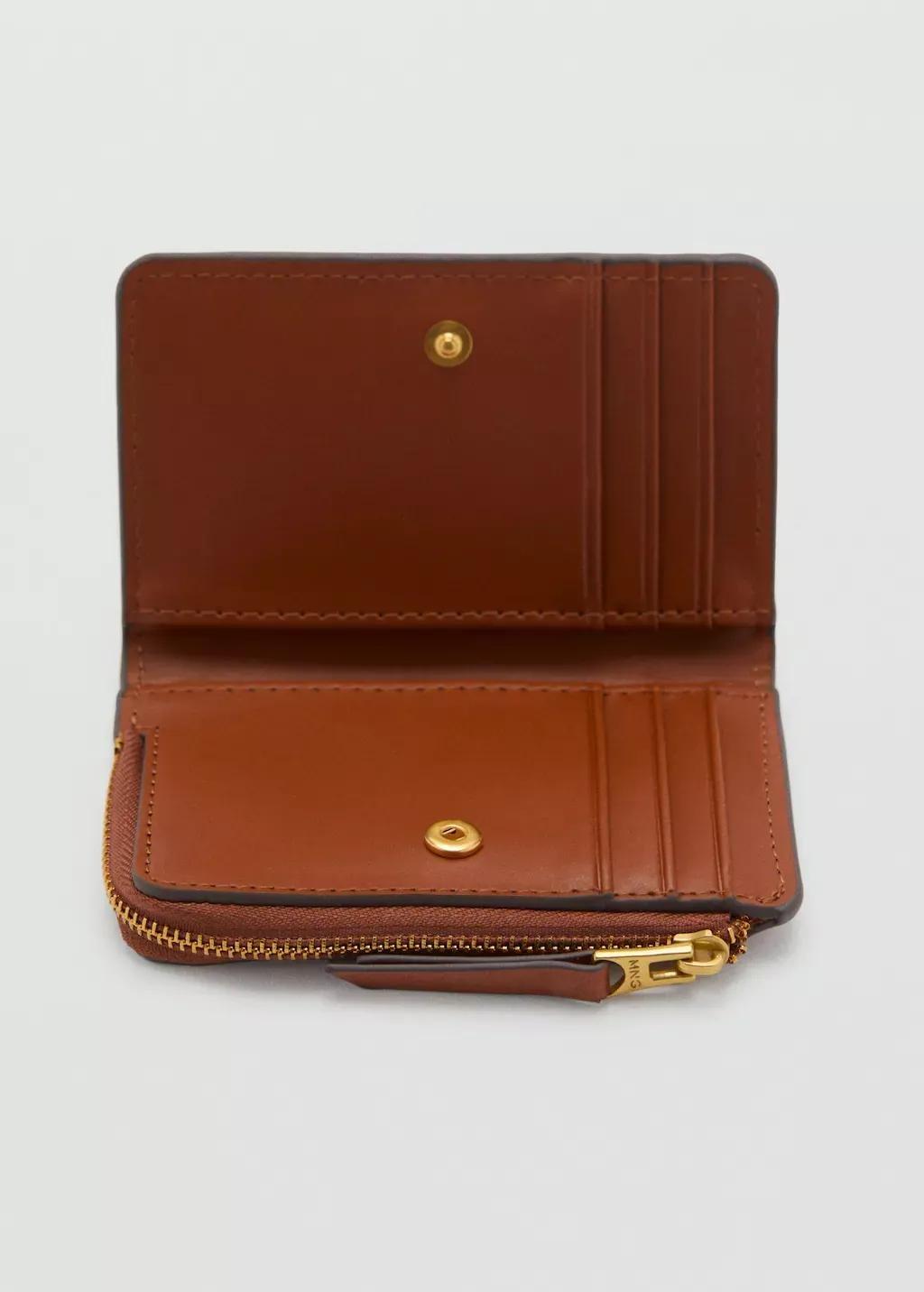 Brown Small Leather Effect Wallet, 0201_CU, large image number 1