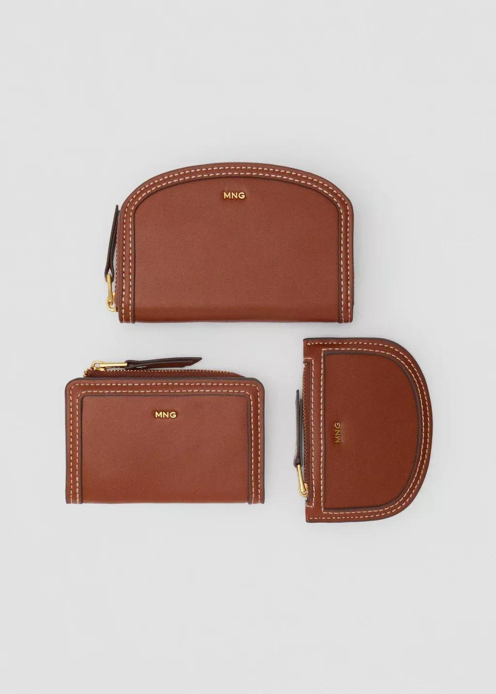 Brown Small Leather Effect Wallet, 0201_CU, large image number 2