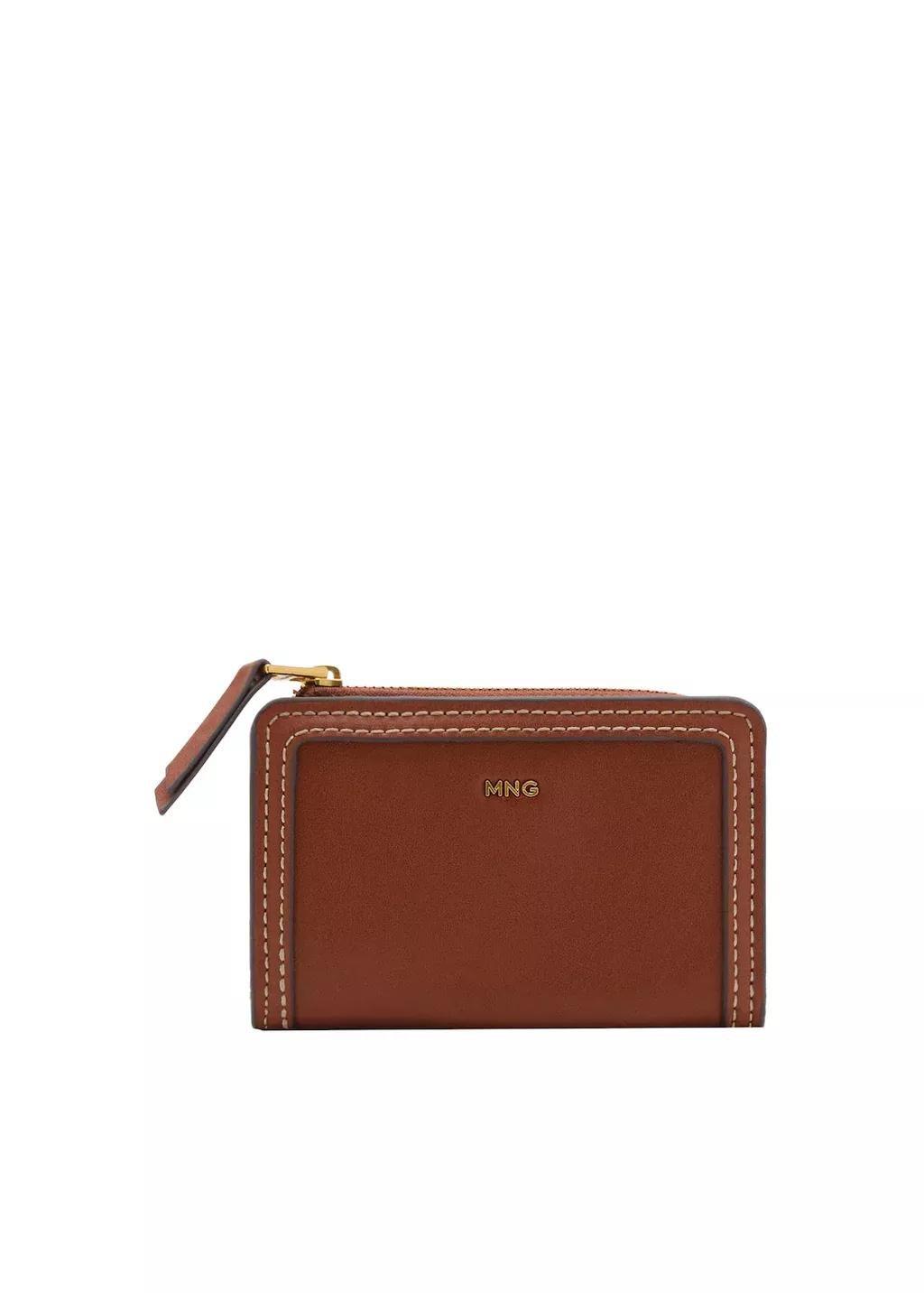 Brown Small Leather Effect Wallet, 0201_CU, large image number 3