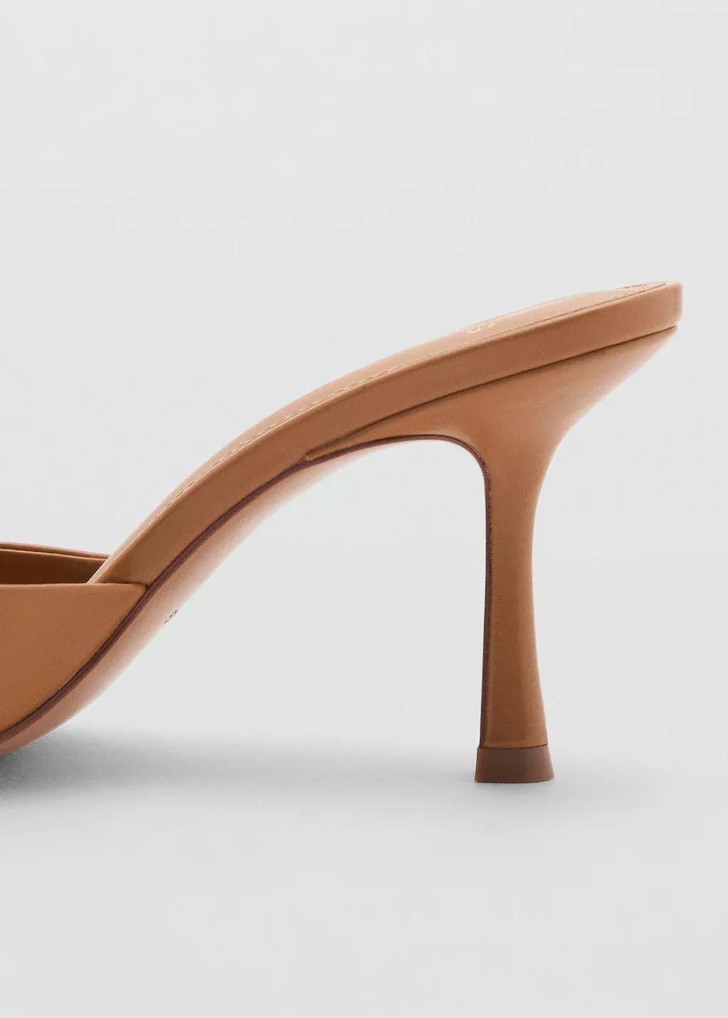 Brown Open-Toed Heeled Sandals With Pointed Toe, , large image number 1