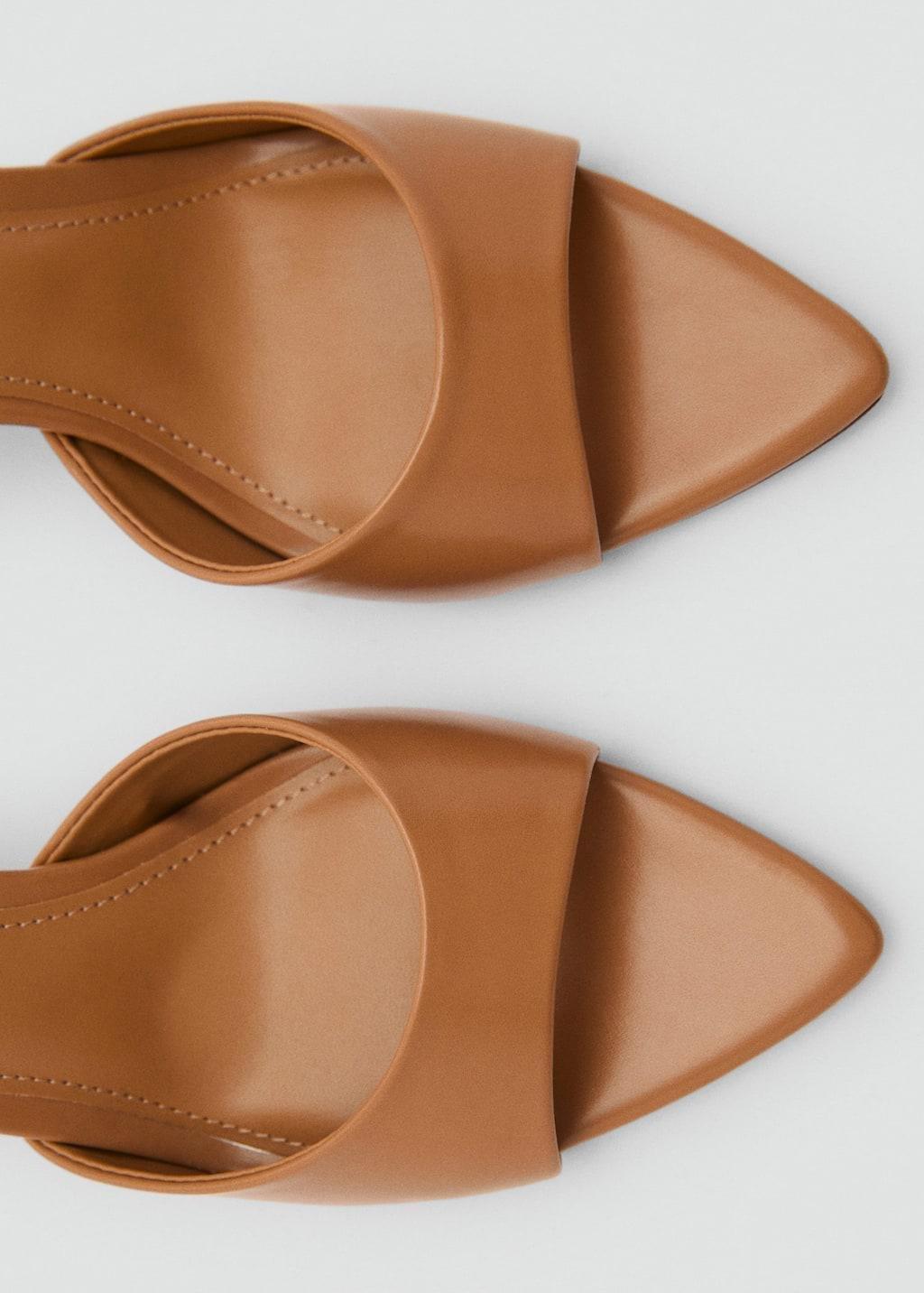 Brown Open-Toed Heeled Sandals With Pointed Toe, , large image number 2