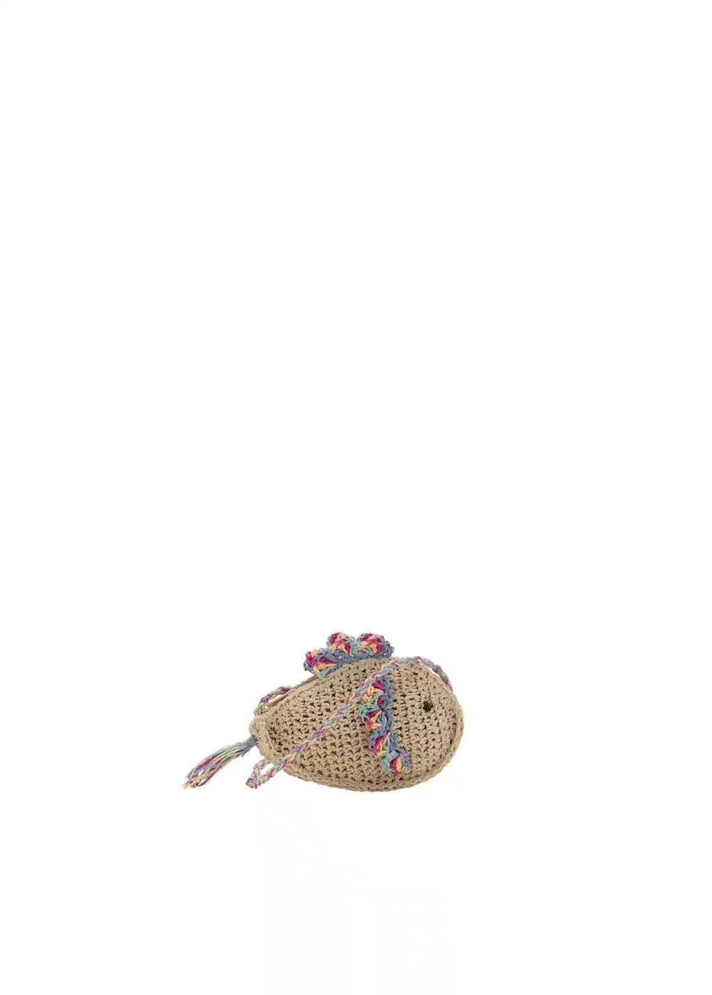 Beige Fish Basket Bag, Light Pastel Brown, large image number 3