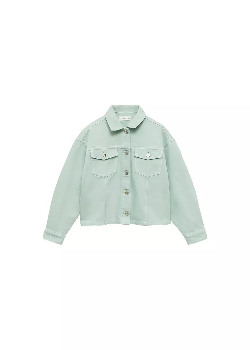 GREEN Pockets denim jacket, Kids Girl, , large image number 0