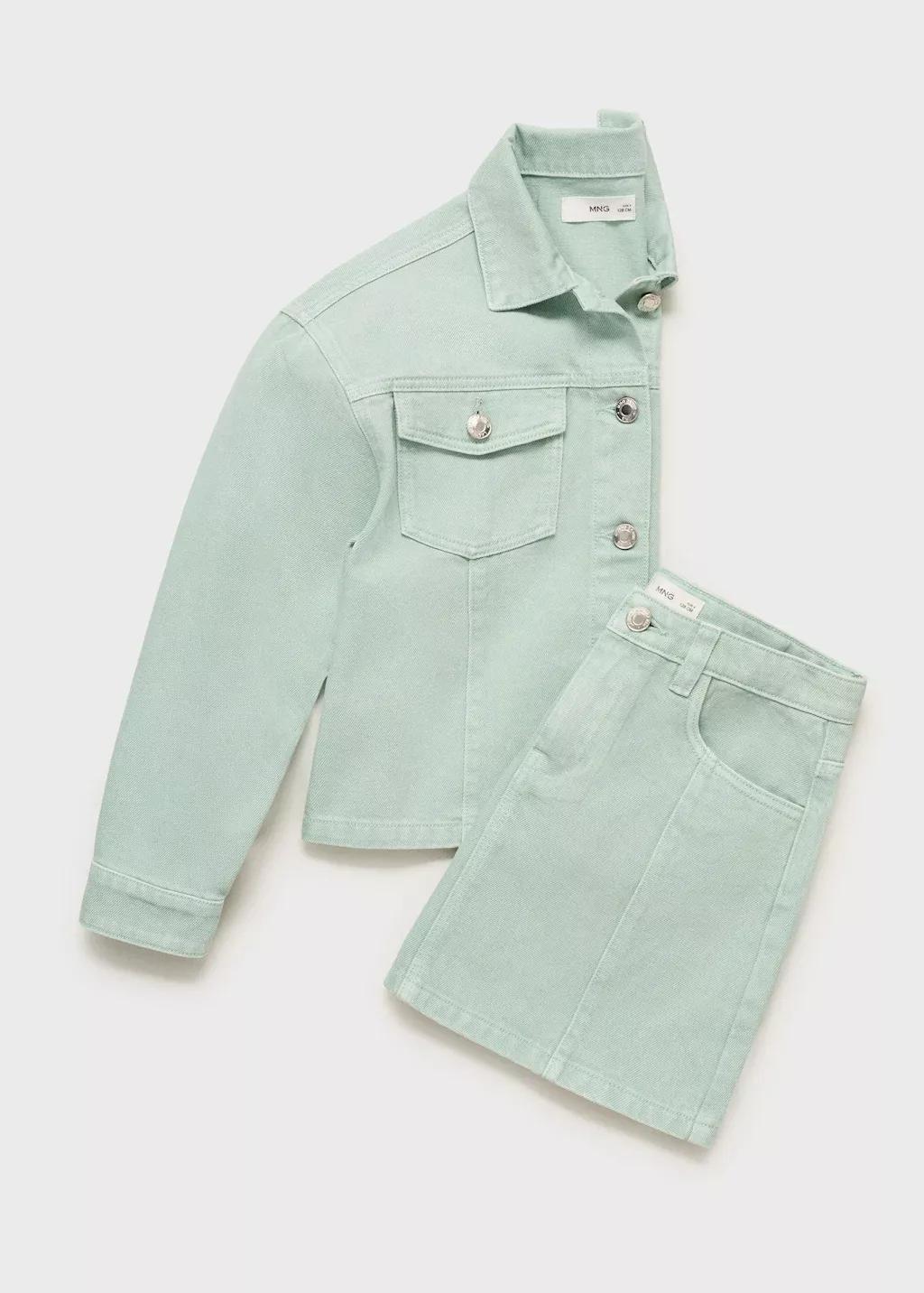GREEN Pockets denim jacket, Kids Girl, , large image number 4