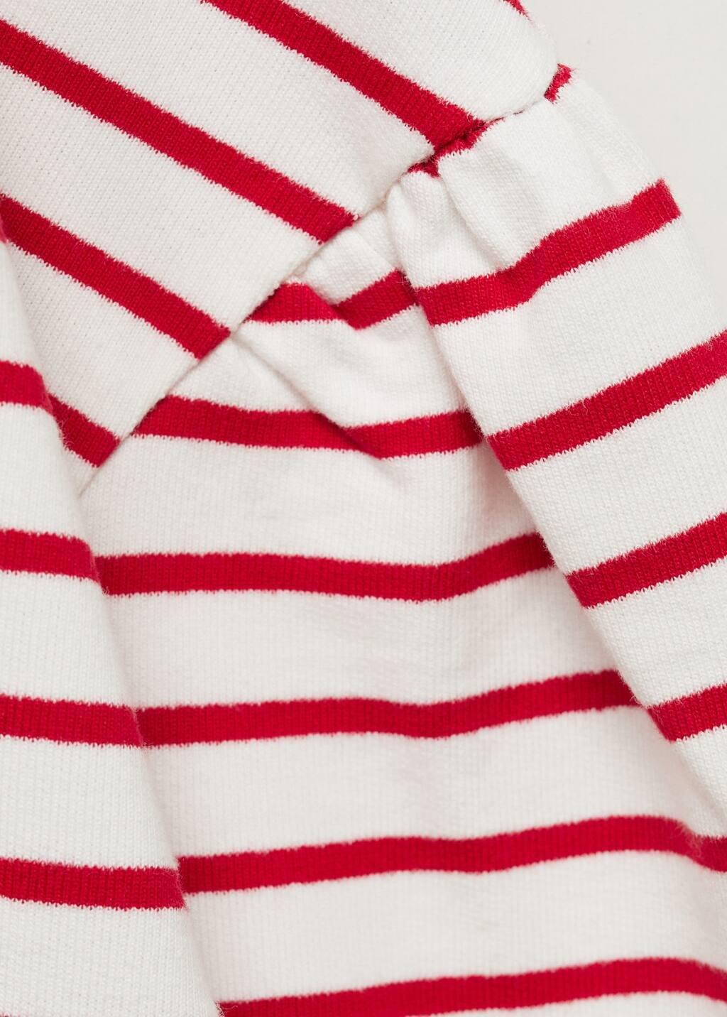 Red Striped Cotton-Blend Sweatshirt, , large image number 4
