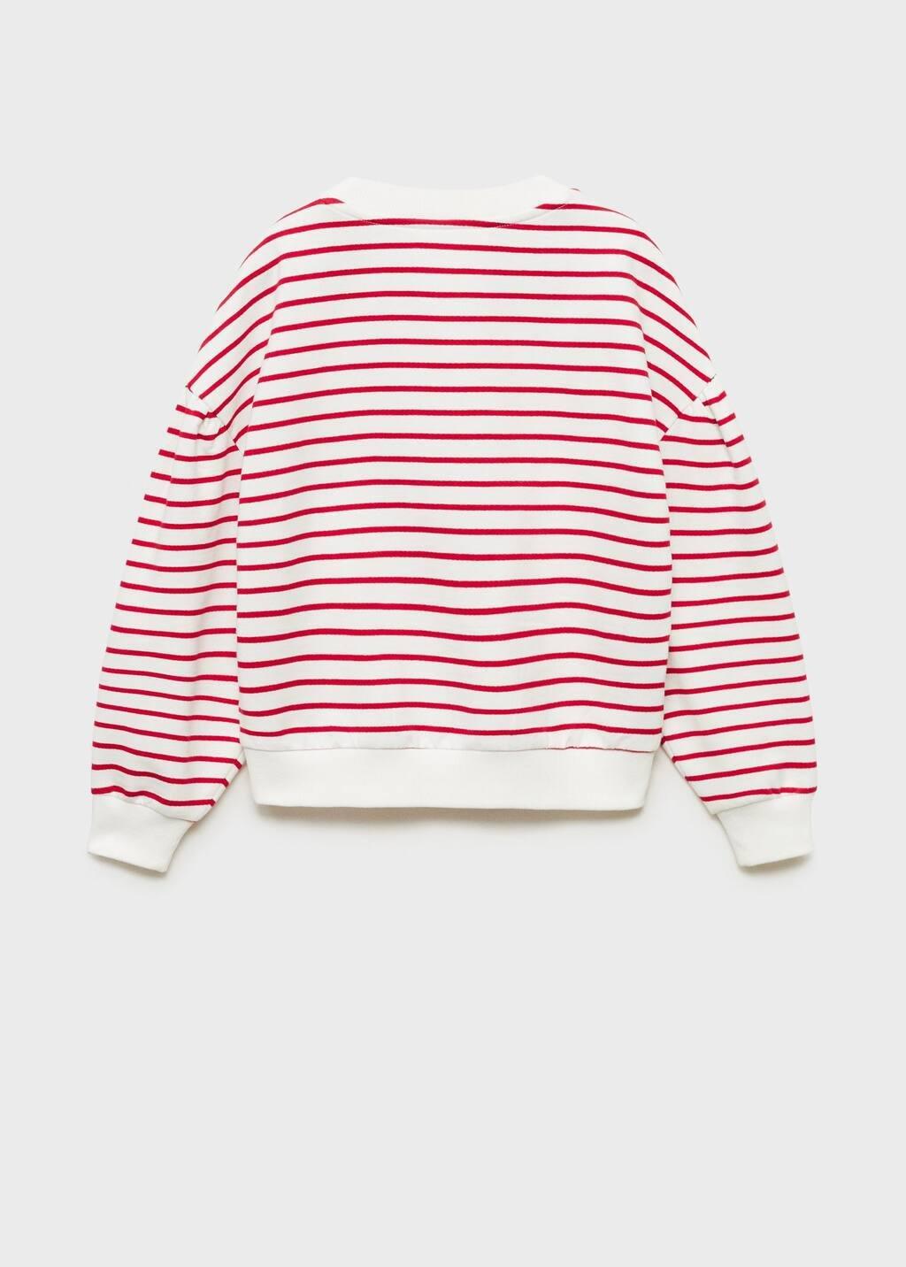 Red Striped Cotton-Blend Sweatshirt, , large image number 5