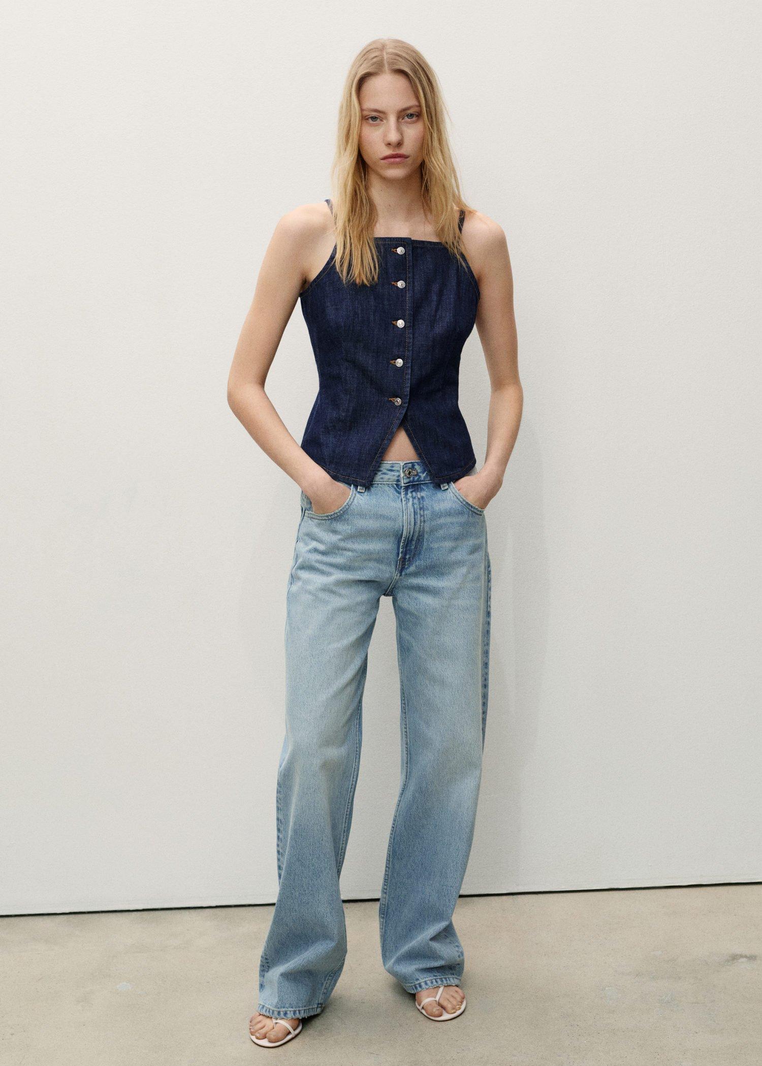 OPEN BLUE Miami medium-rise straight-fit jeans, , large image number 0