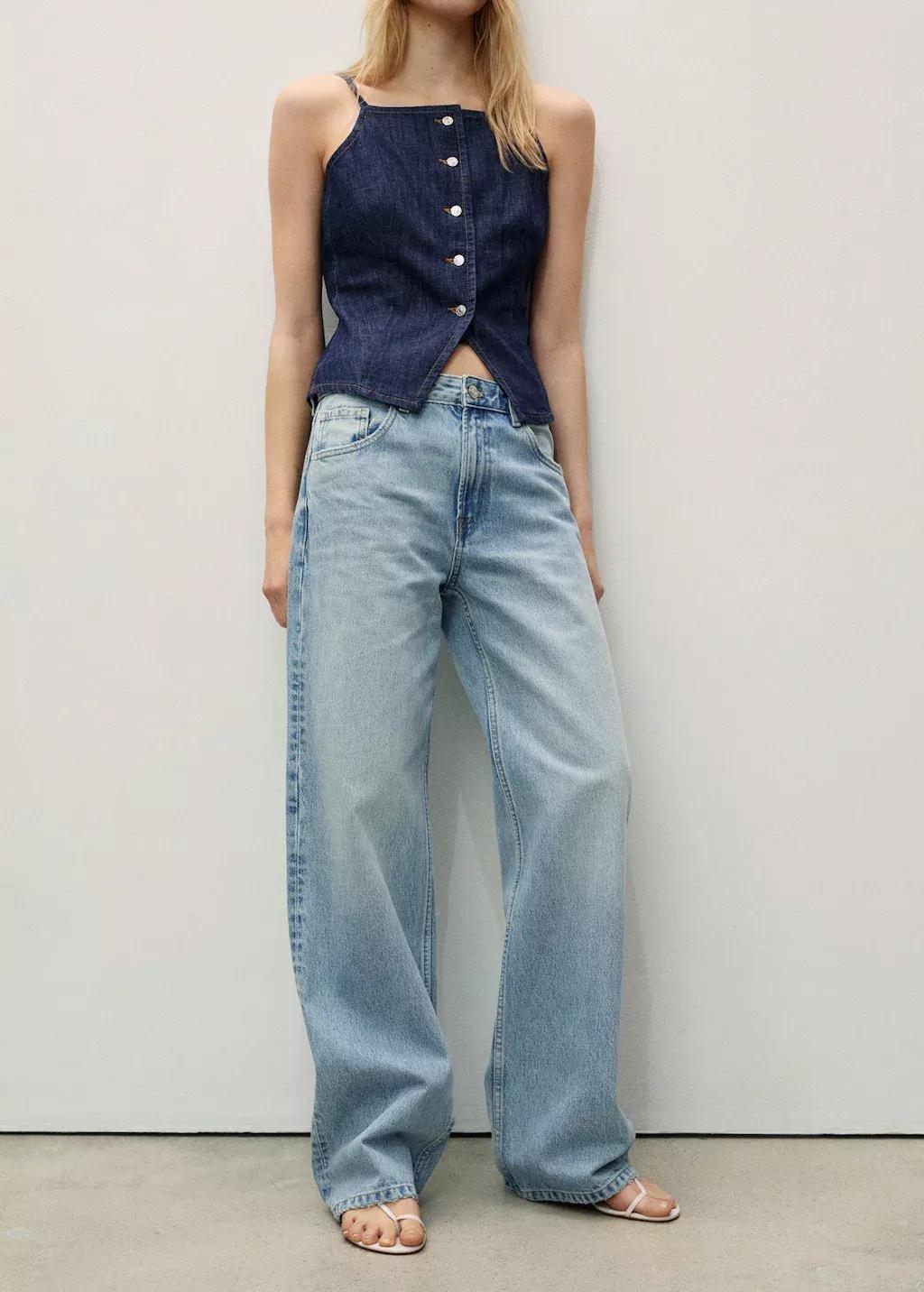 OPEN BLUE Miami medium-rise straight-fit jeans, , large image number 1