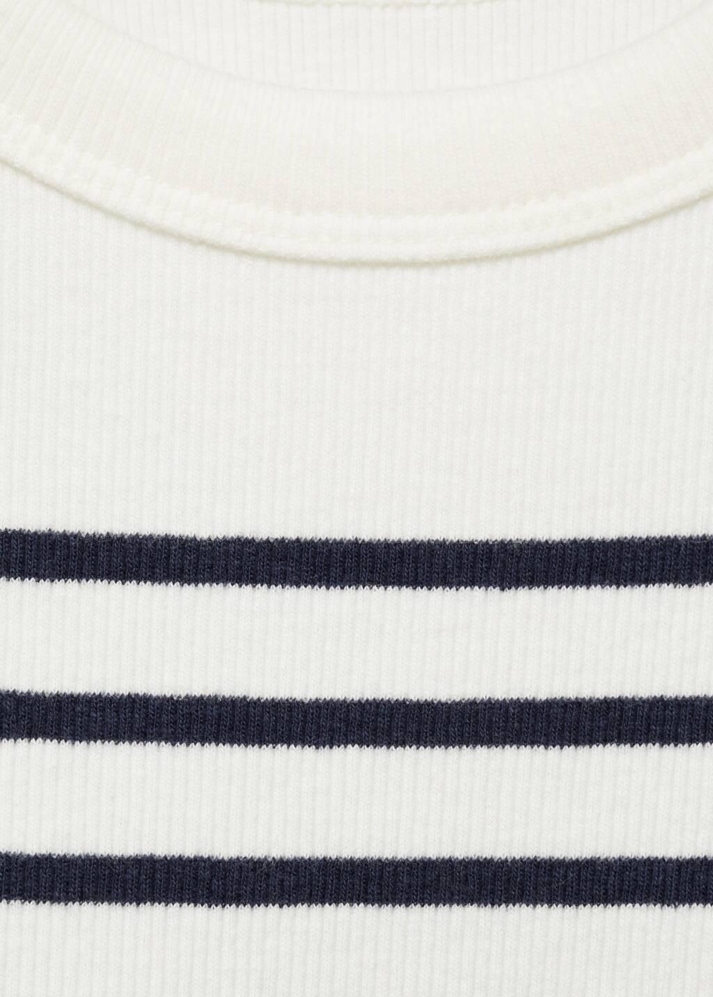 White Striped Top, Kids Girl, , large image number 4