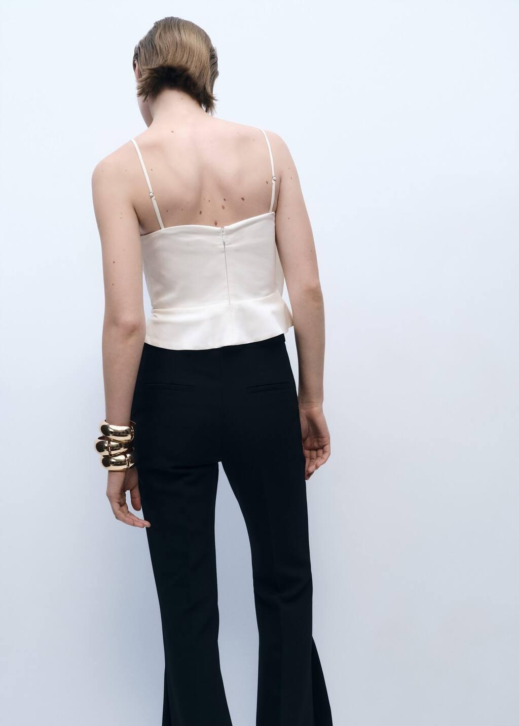 White Maxi Ruffle Top, , large image number 6