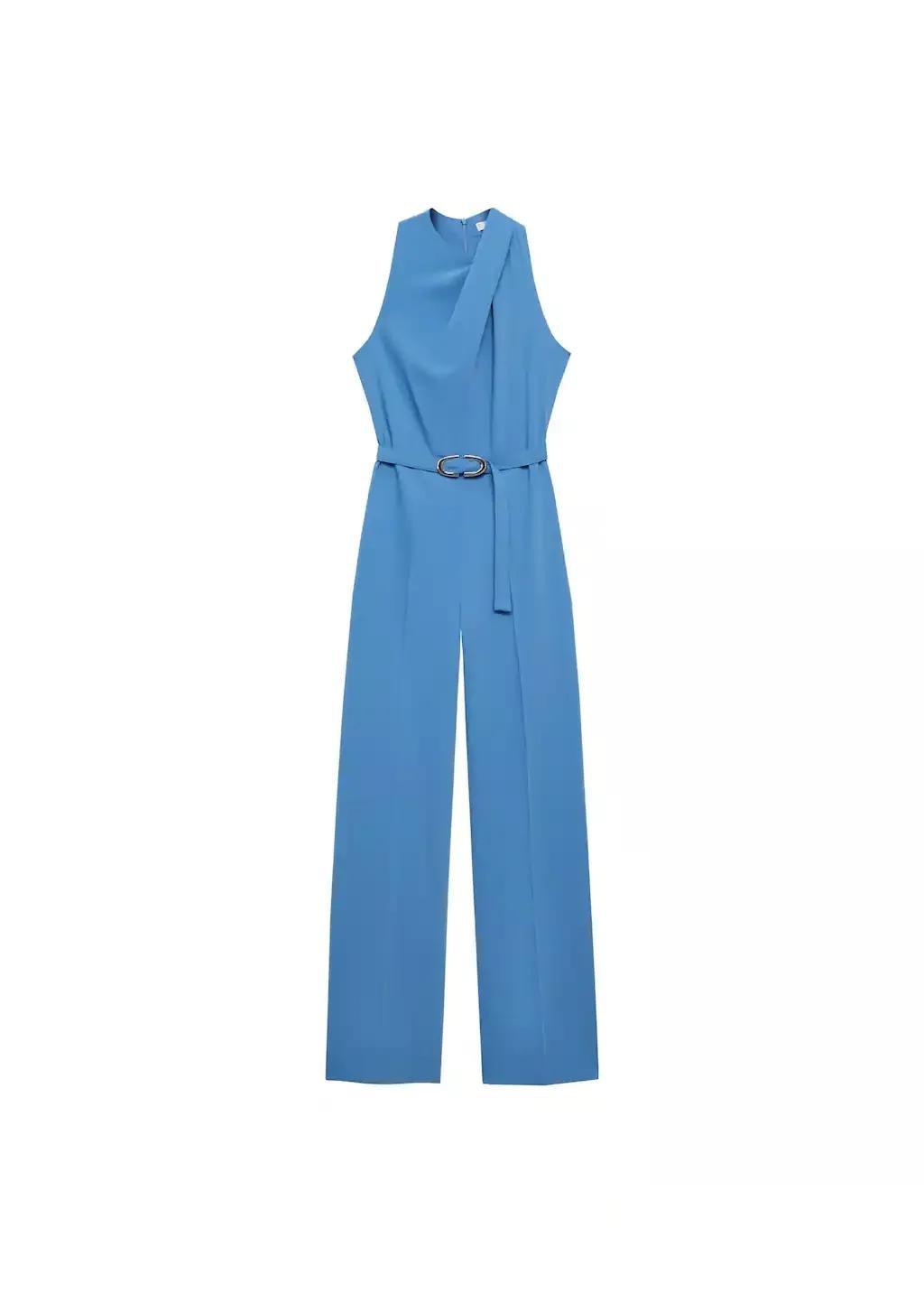 Blue Belt Long Jumpsuit, , large image number 3