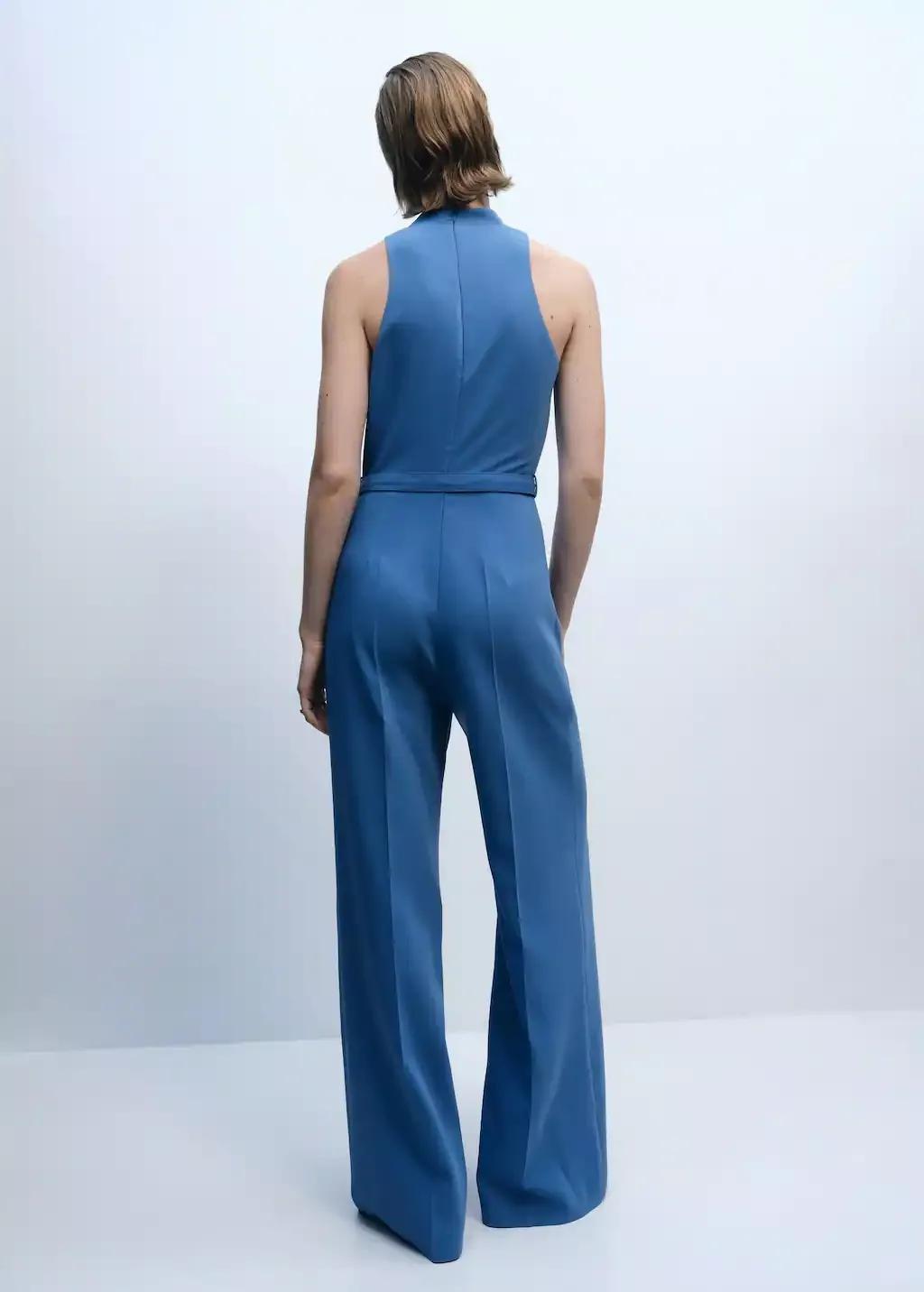 Blue Belt Long Jumpsuit, , large image number 5