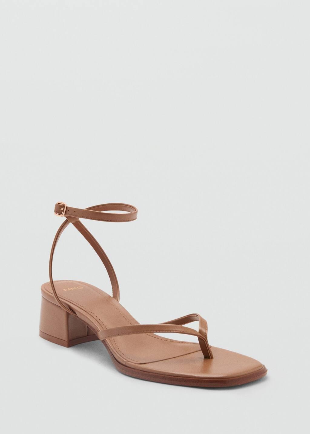 Brown Strappy Heeled Sandals, , large image number 0