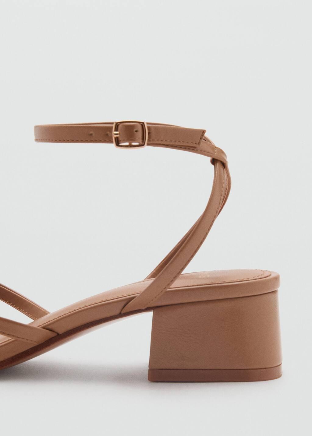 Brown Strappy Heeled Sandals, , large image number 1