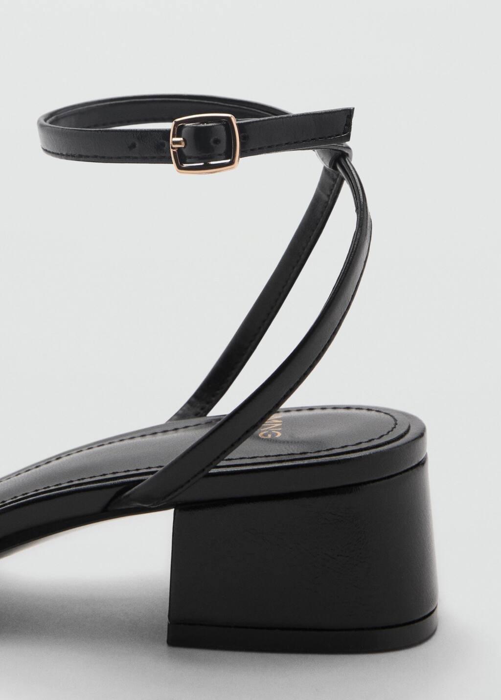 Black Strappy Heeled Sandals, , large image number 1