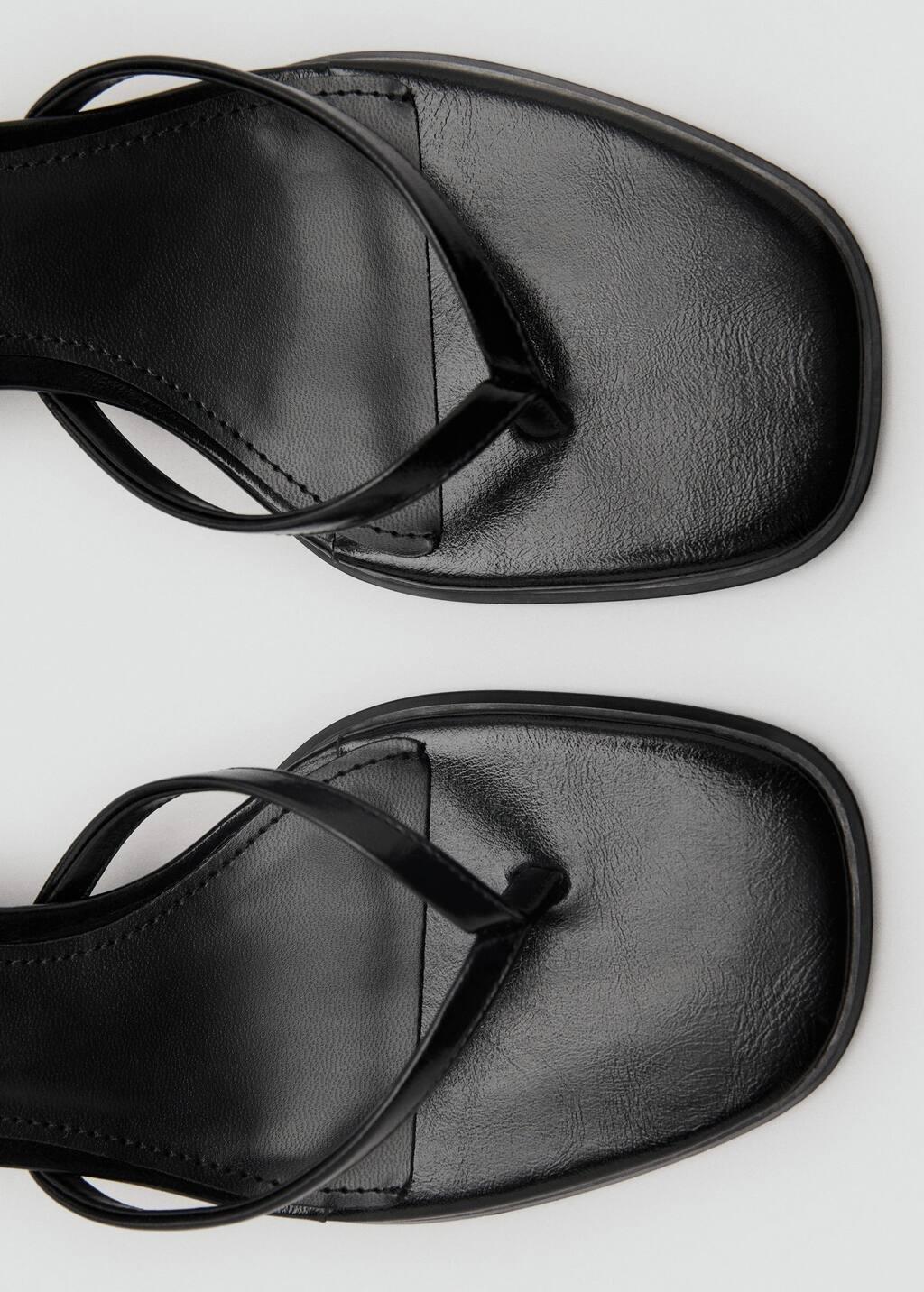 Black Strappy Heeled Sandals, , large image number 2