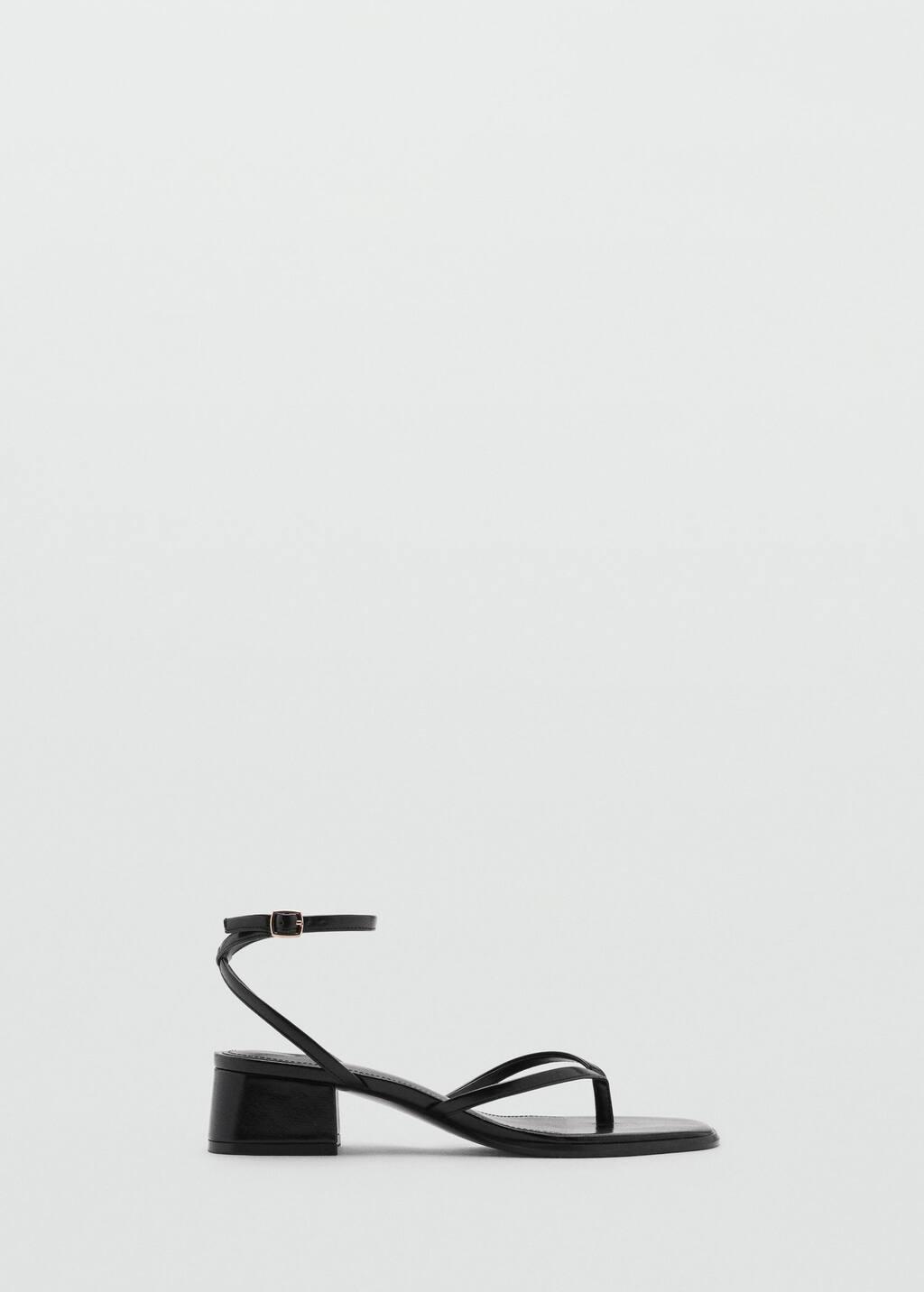 Black Strappy Heeled Sandals, , large image number 3
