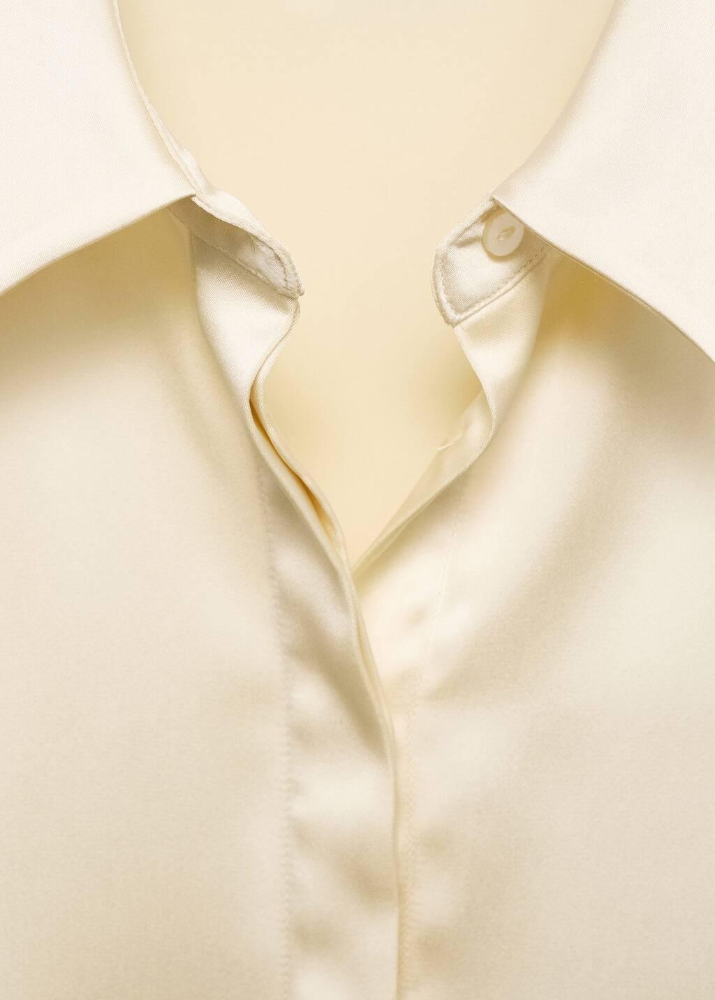 Light Beige Plain Button Down Shirt, , large image number 4
