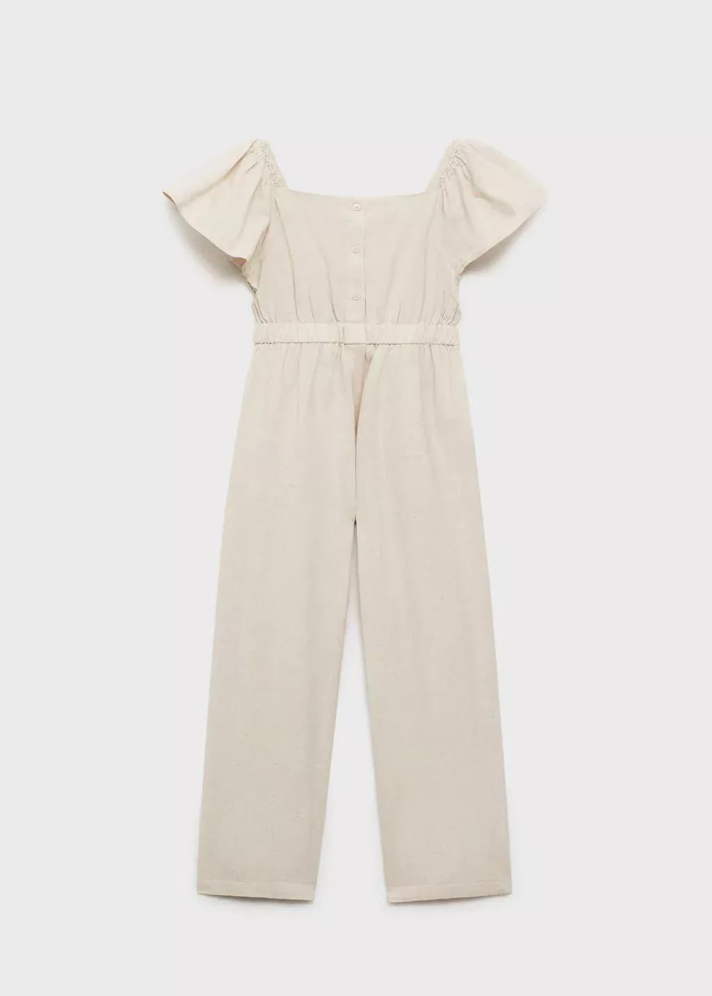 Grey Lt Pastel Jumpsuit With Crochet Detail, Kids Girl, , large image number 1