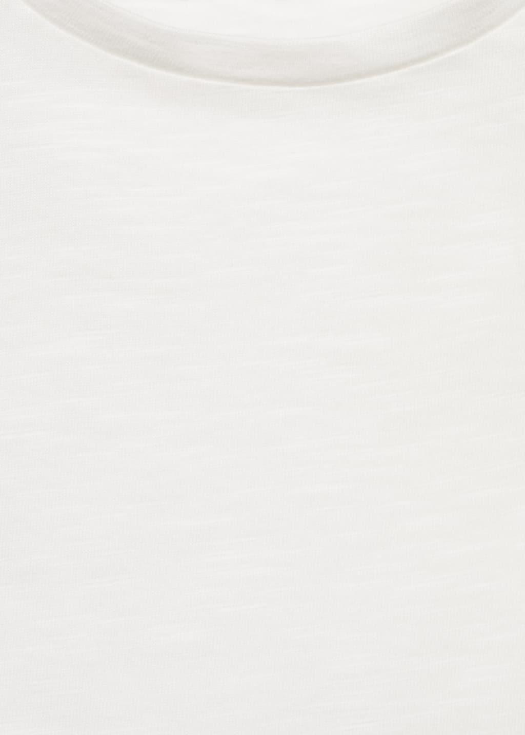 White Cut-Out T-Shirt, Kids Girl, Natural White, large image number 5