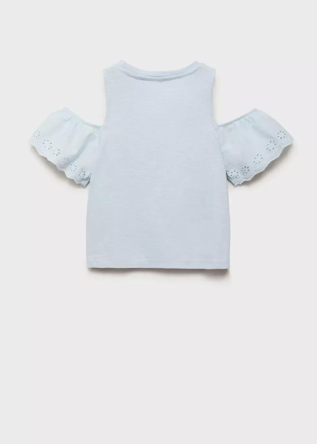 LT-PASTEL BLUE Cut-out t-shirt, Kids Girl, , large image number 2