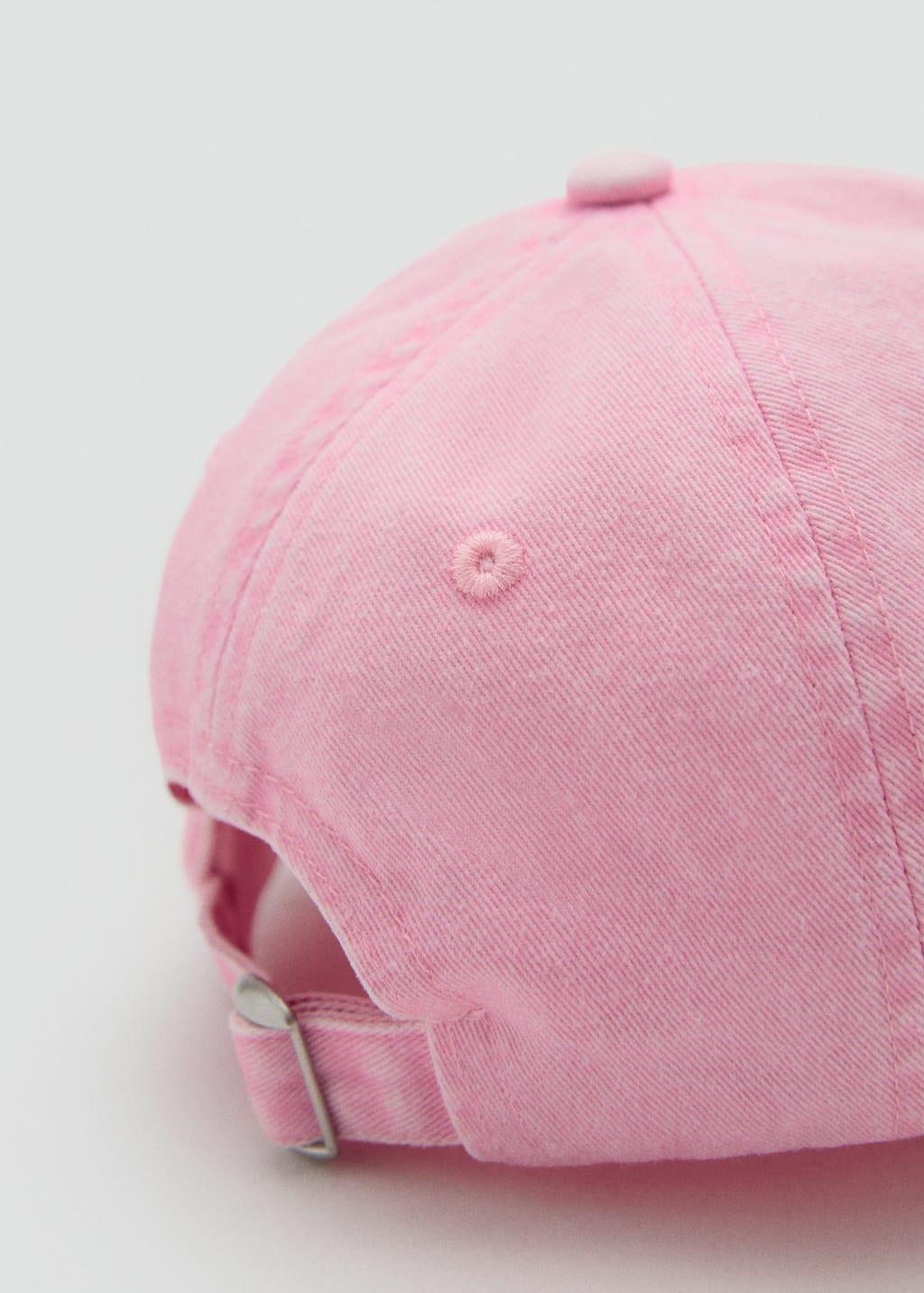 Pink Embroidered Detail Cap, Baby Girl, , large image number 1