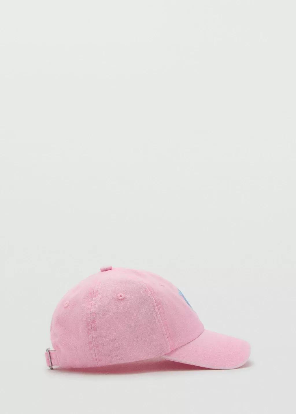 Pink Embroidered Detail Cap, Baby Girl, , large image number 3