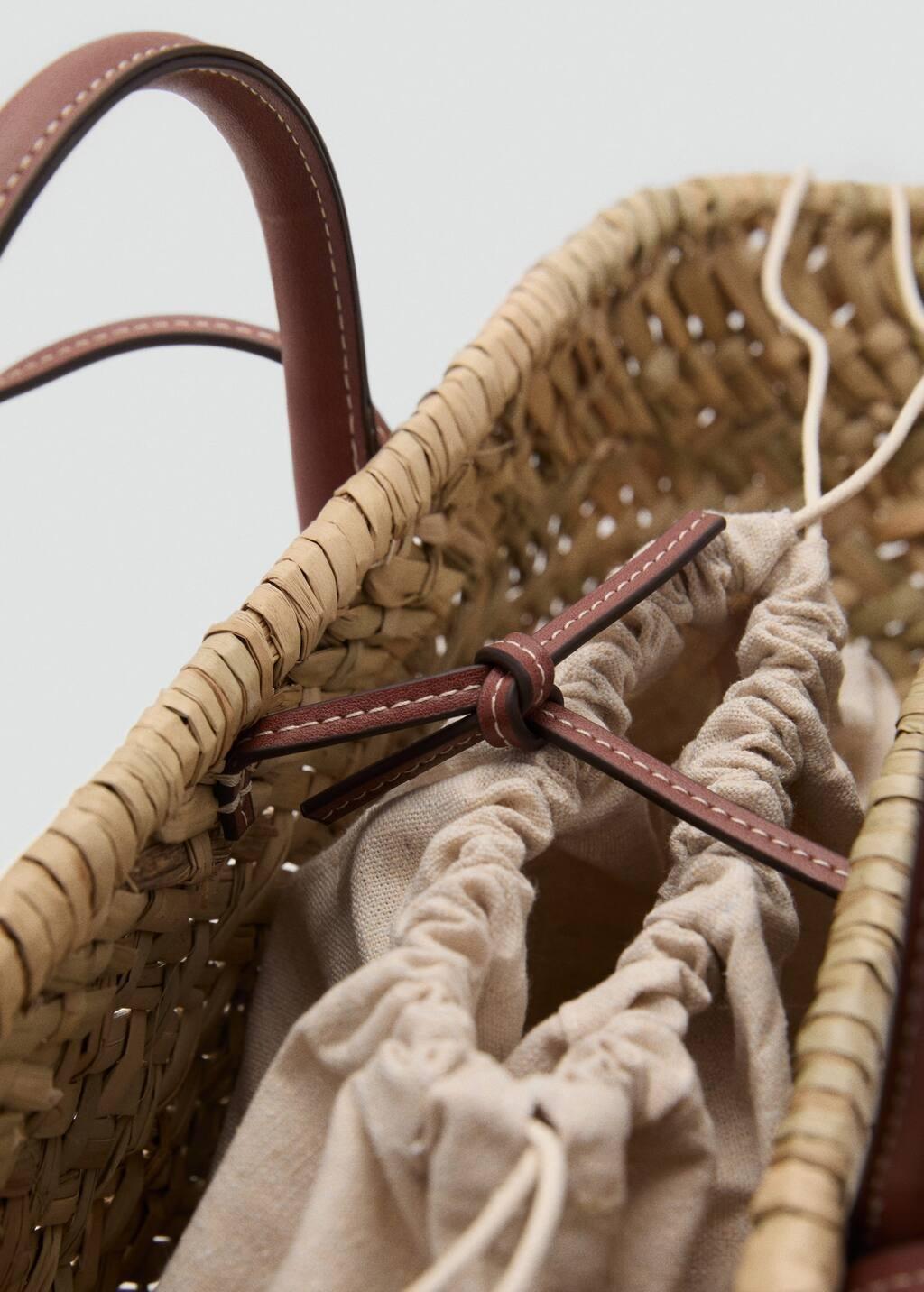 Brown Woven Handmade Basket, Medium Brown, large image number 4