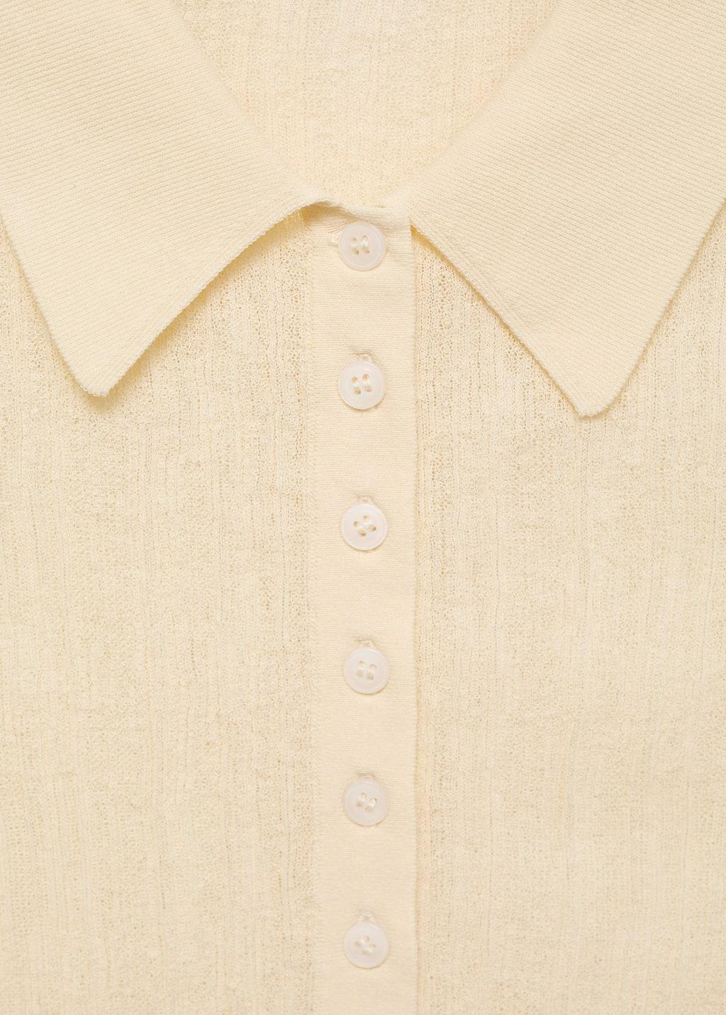 Yellow Polo-Neck Knitted Top, , large image number 2