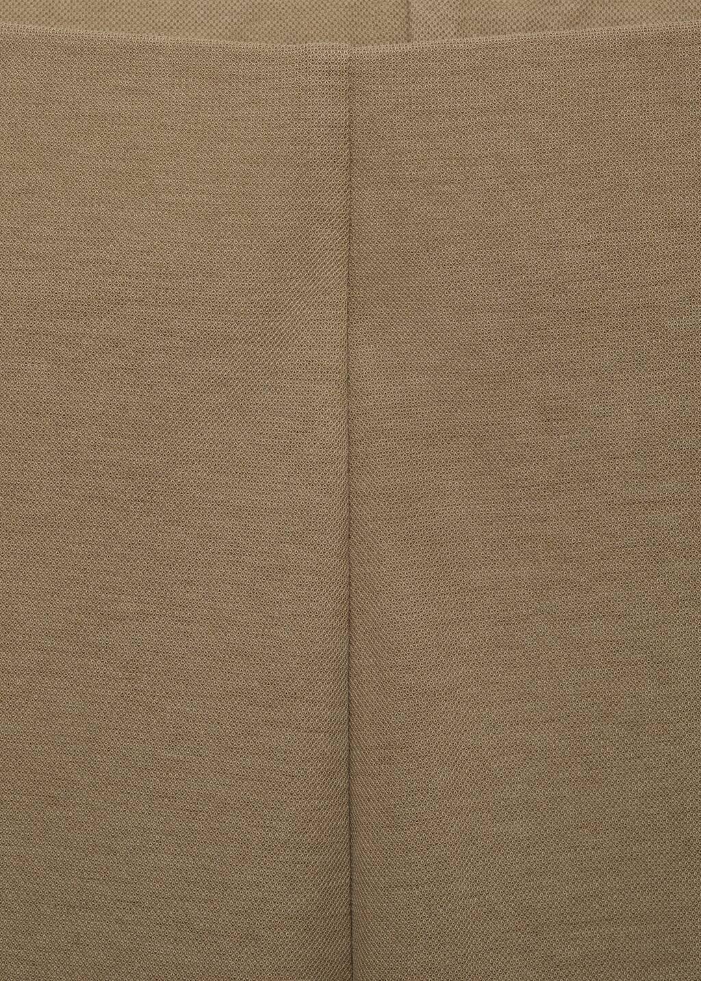 Khaki Cropped Palazzo Trousers, , large image number 4