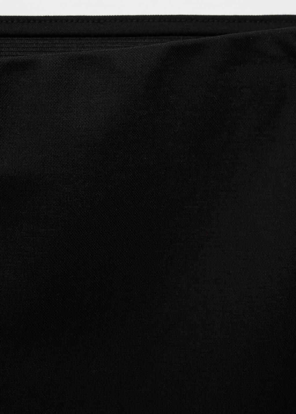 Black Cropped Palazzo Trousers, , large image number 4