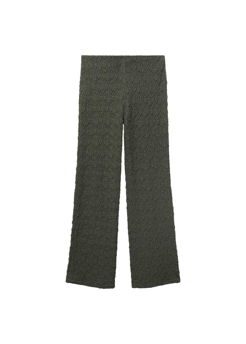 BEIGE - KHAKI Straight textured trousers, , large image number 4