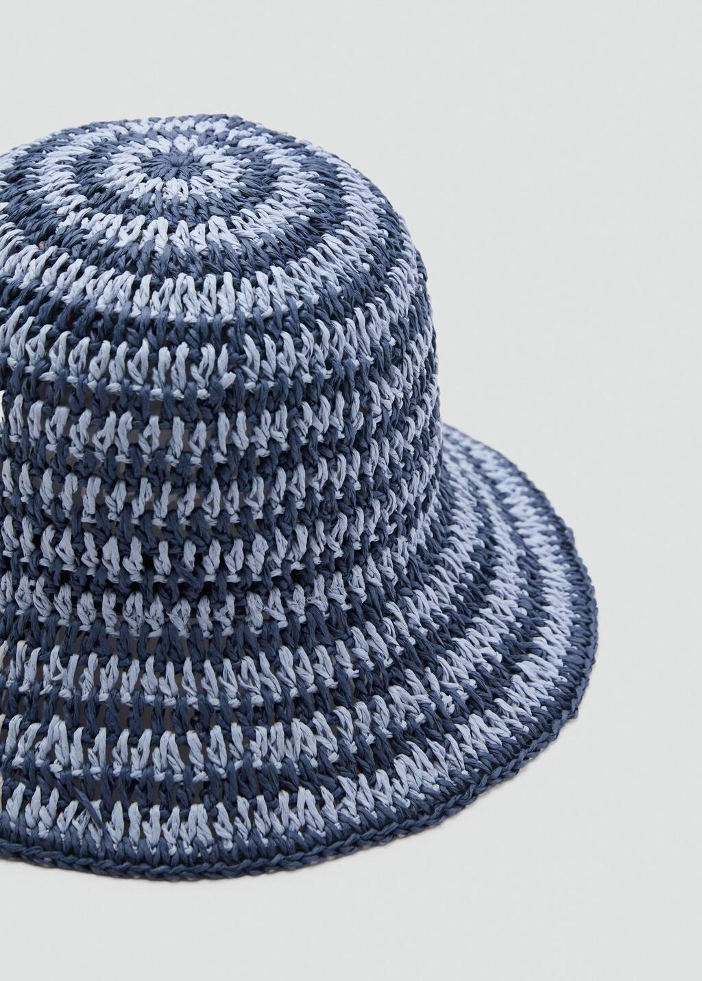 Blue natural Fibre Bucket Hat, Medium Blue, large image number 0