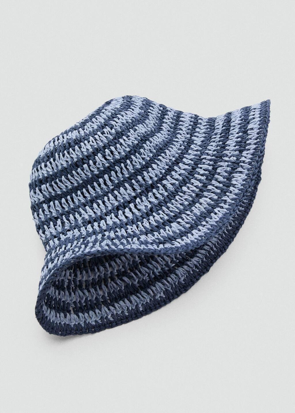 Blue natural Fibre Bucket Hat, Medium Blue, large image number 1