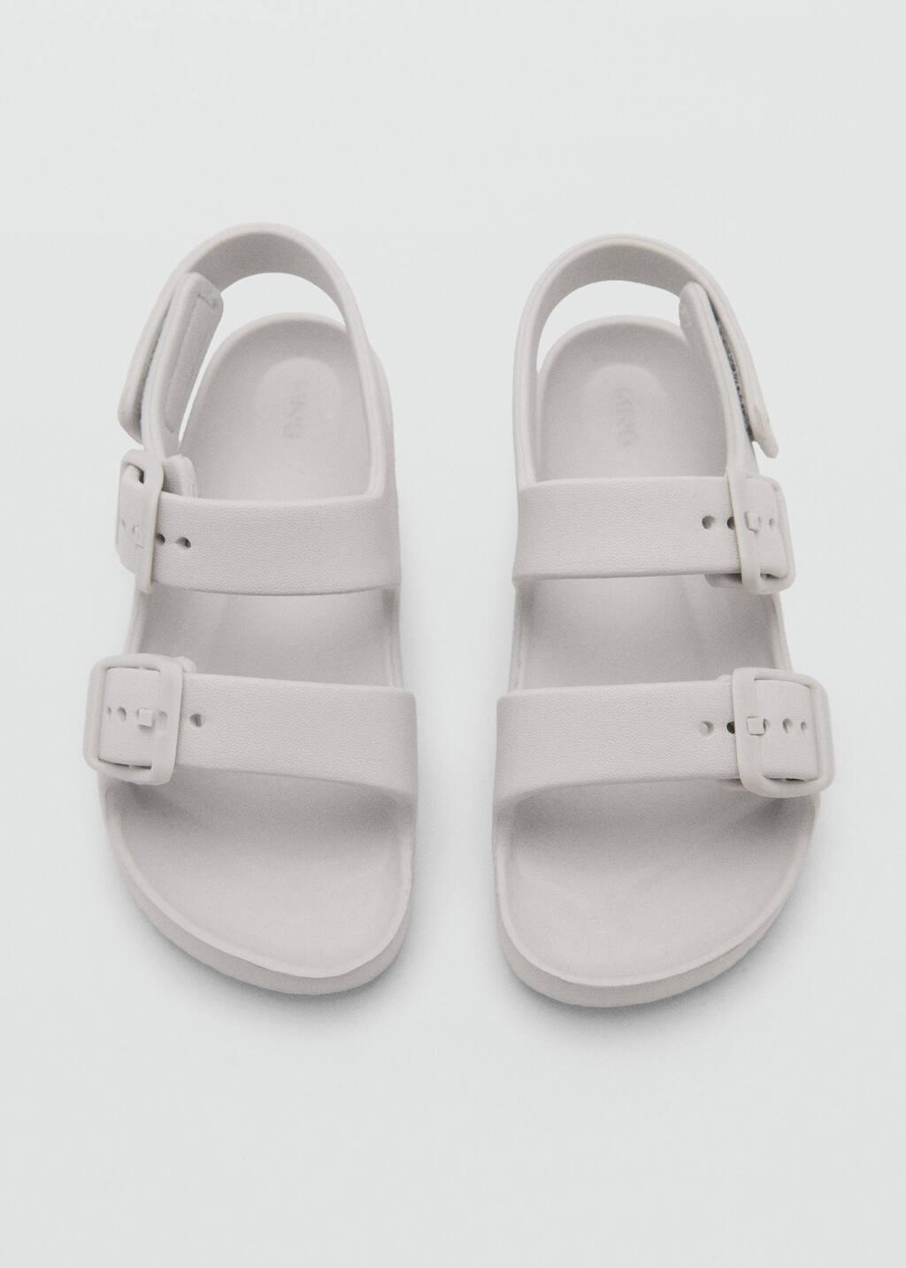 White Strappy Flip-Flops, , large image number 2