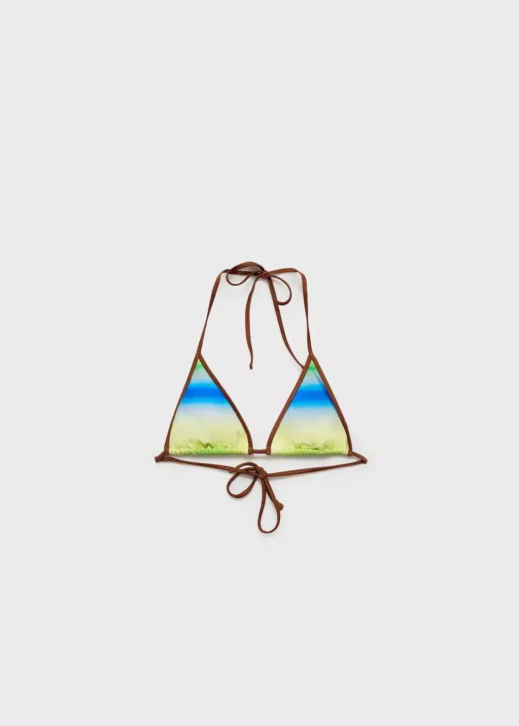 Blue Gradient Effect Bikini Top, , large image number 0