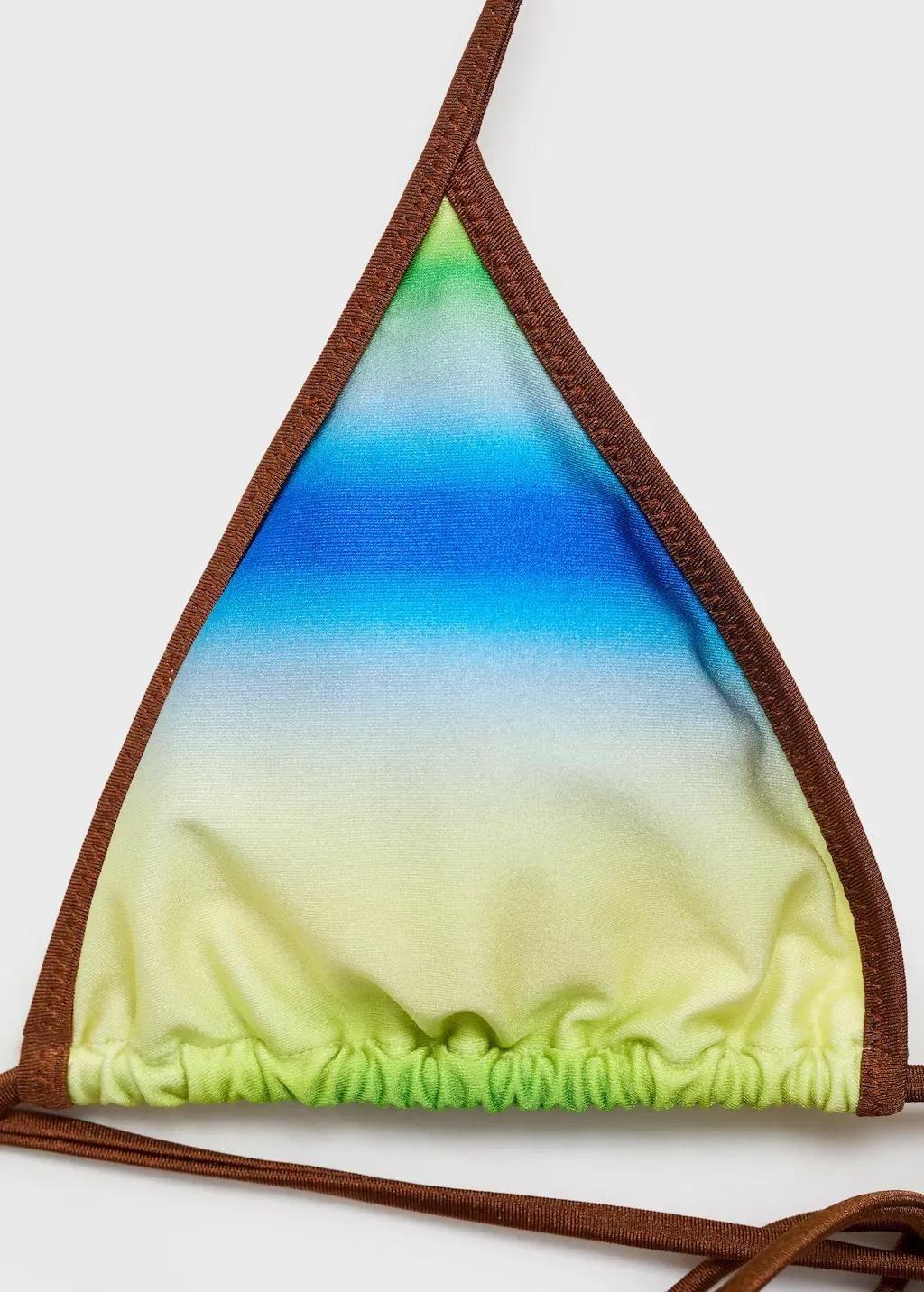 Blue Gradient Effect Bikini Top, , large image number 4