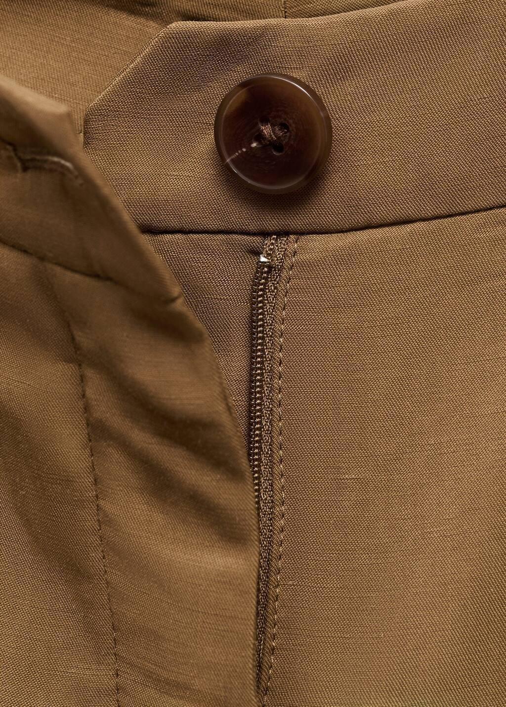 Green Linen-Blend Pleated Trousers, , large image number 4