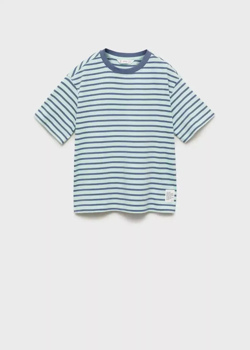 Green Camiseta De Rayas, Kids Boy, , large image number 0
