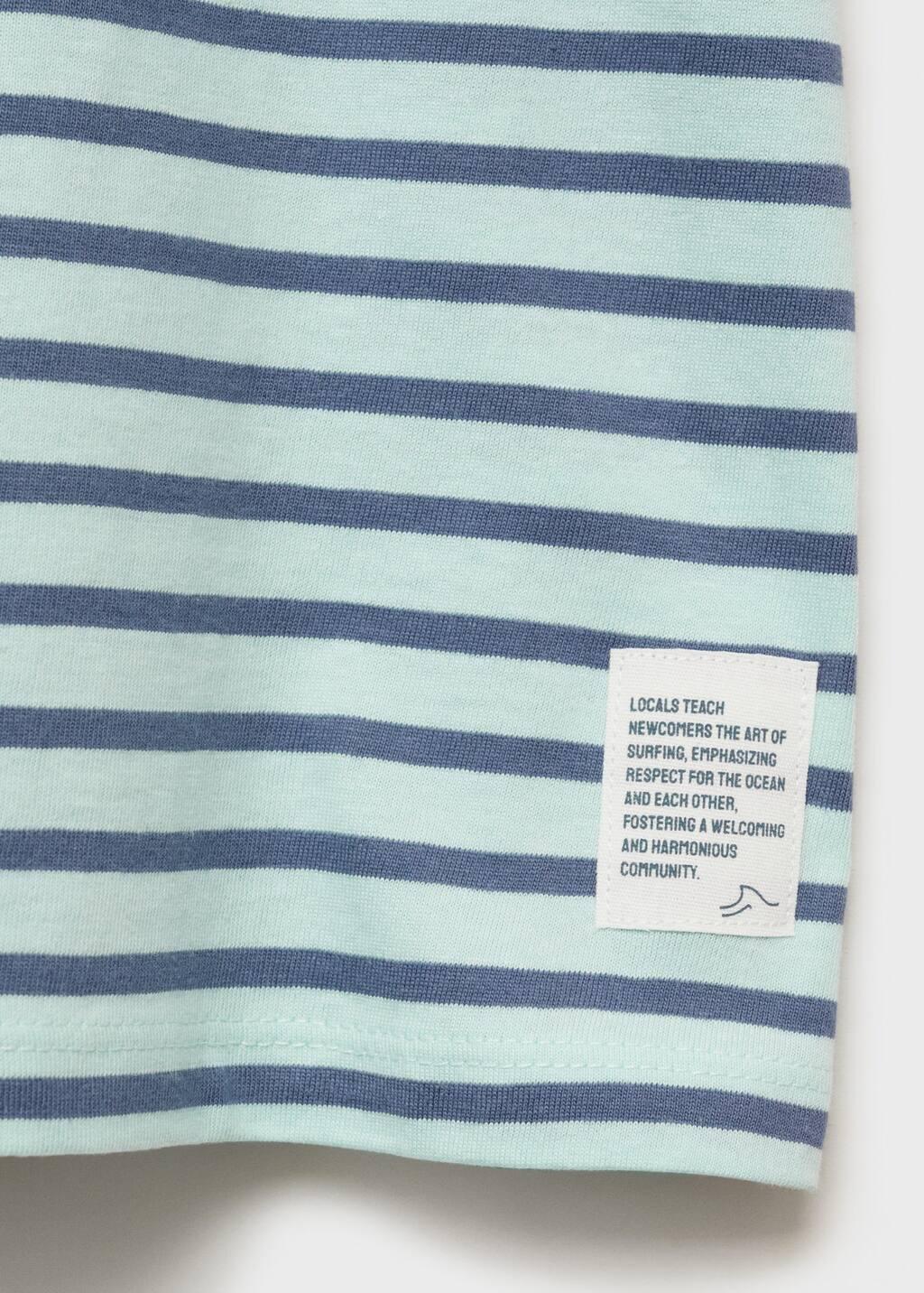 Green Camiseta De Rayas, Kids Boy, , large image number 2